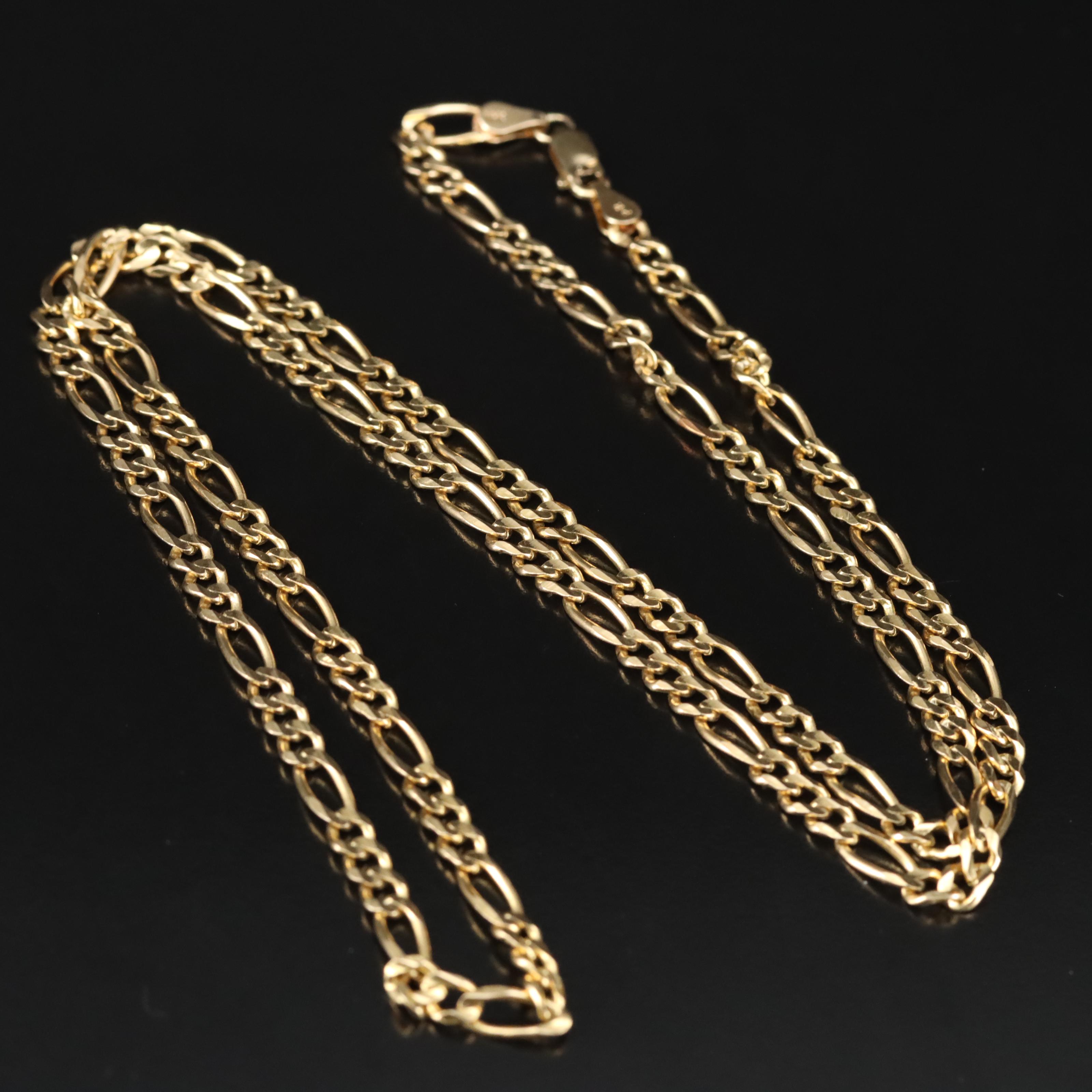 14K Figaro Chain Necklace