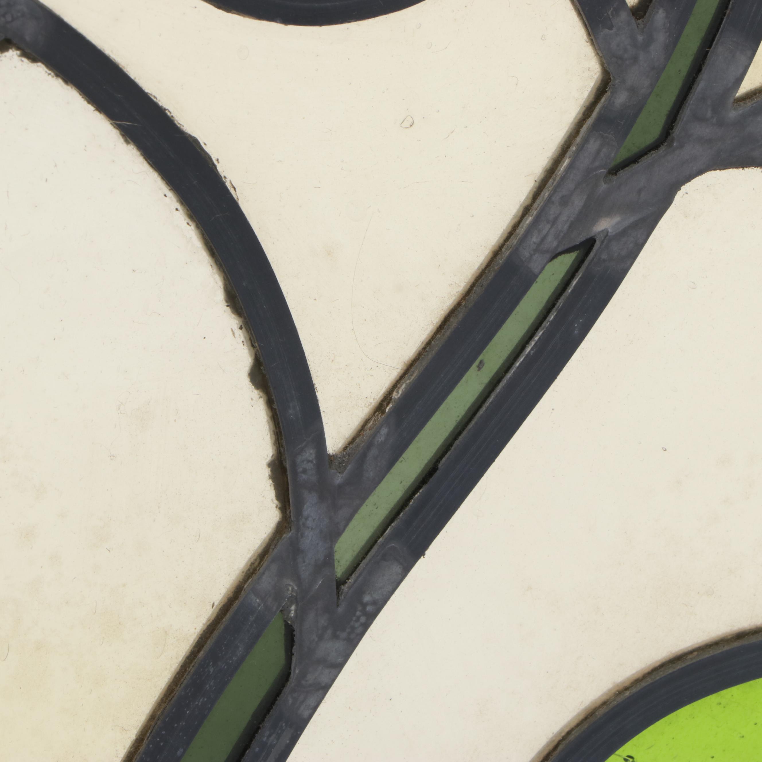 Art Nouveau Style Stained Glass Panel