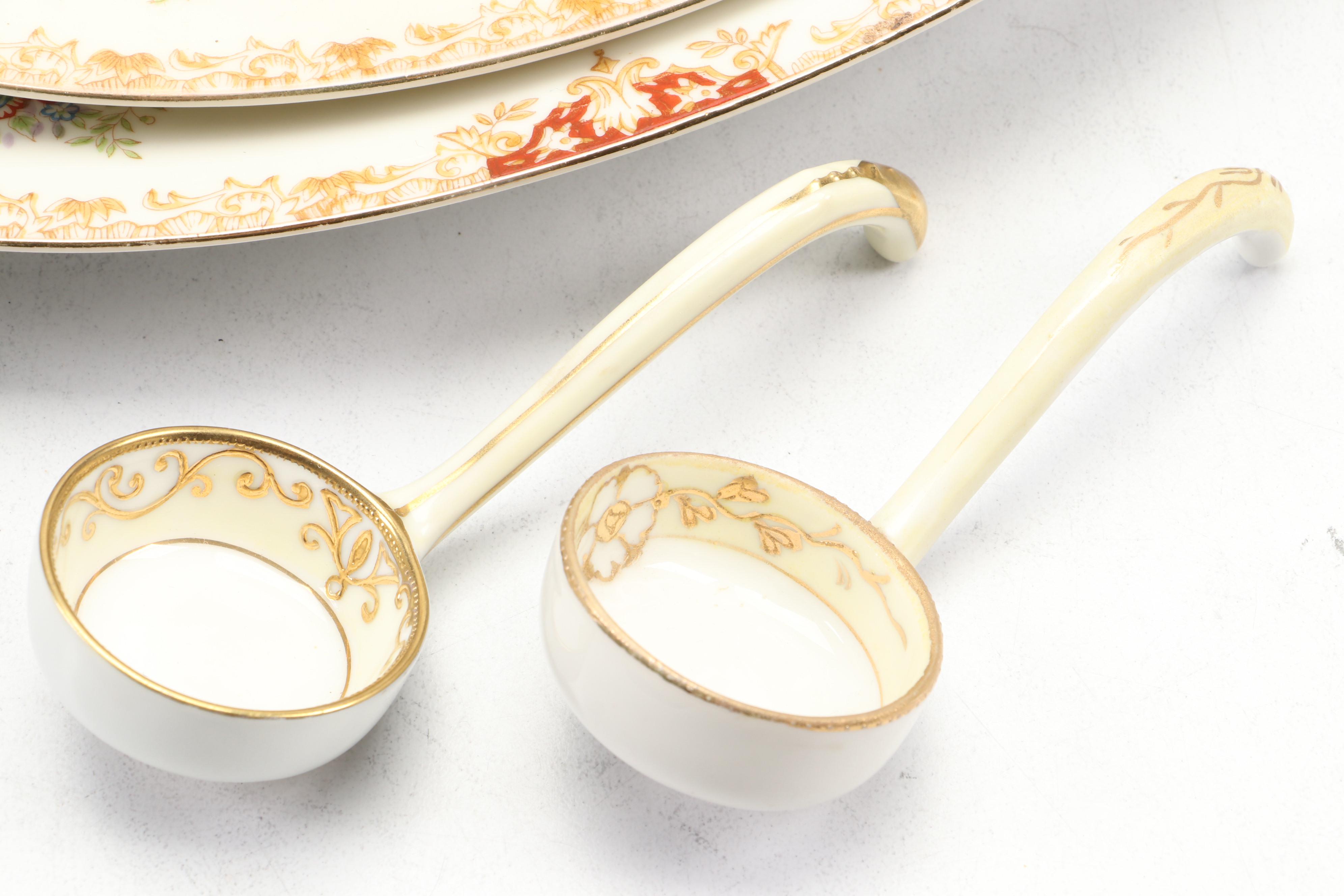 Japanese Porcelain Art Deco Style Tableware, Mid-20th Century
