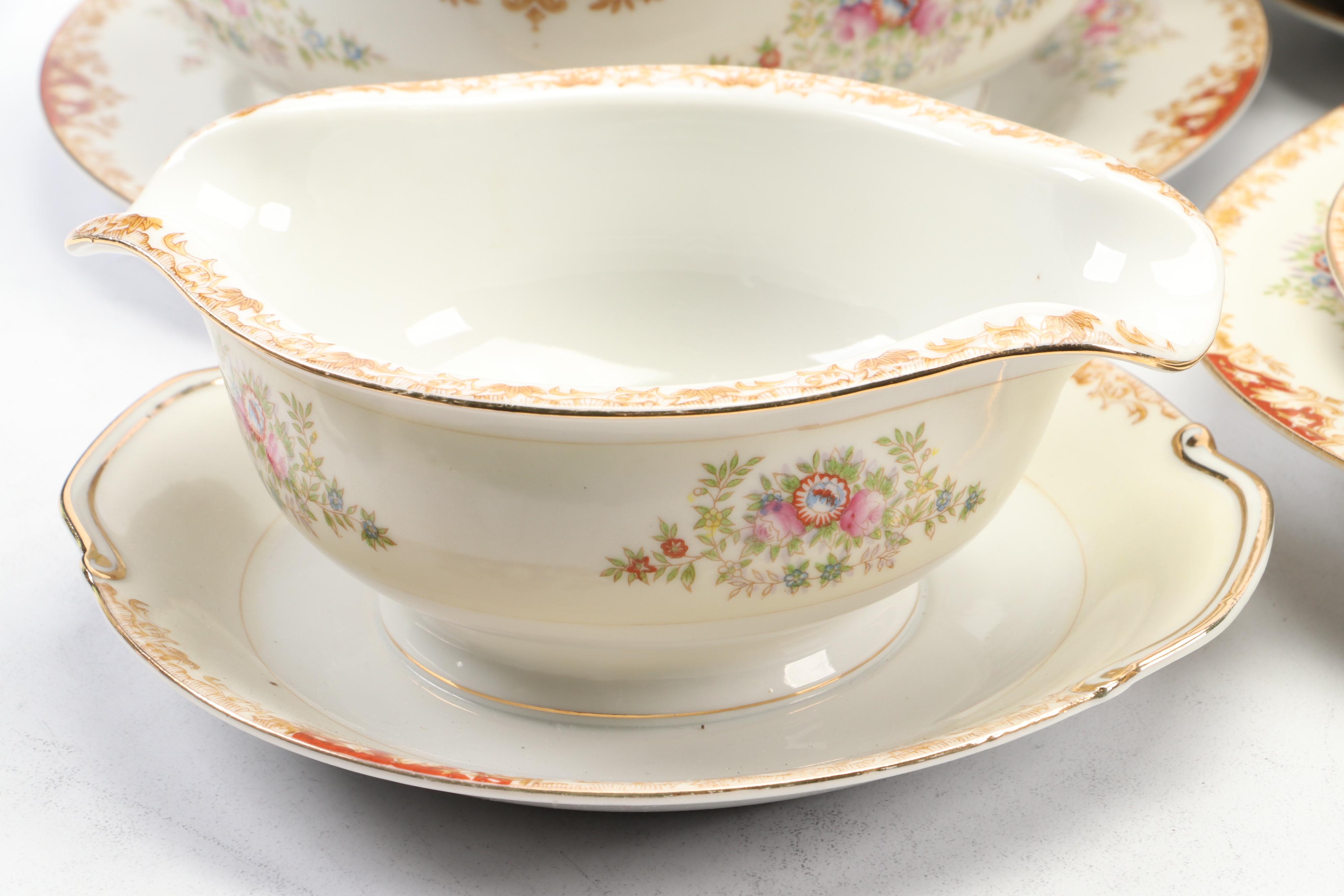 Japanese Porcelain Art Deco Style Tableware, Mid-20th Century