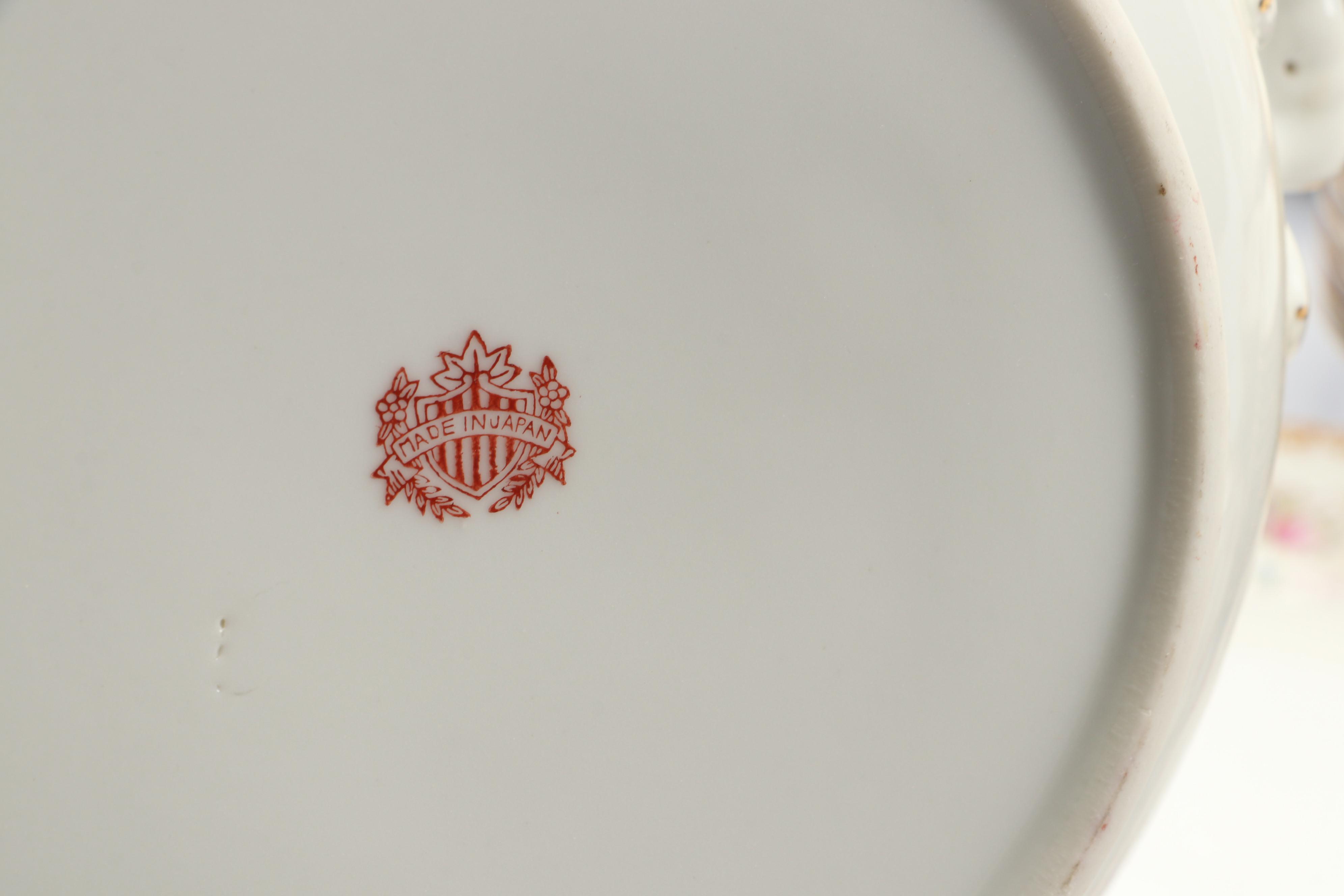 Japanese Porcelain Art Deco Style Tableware, Mid-20th Century