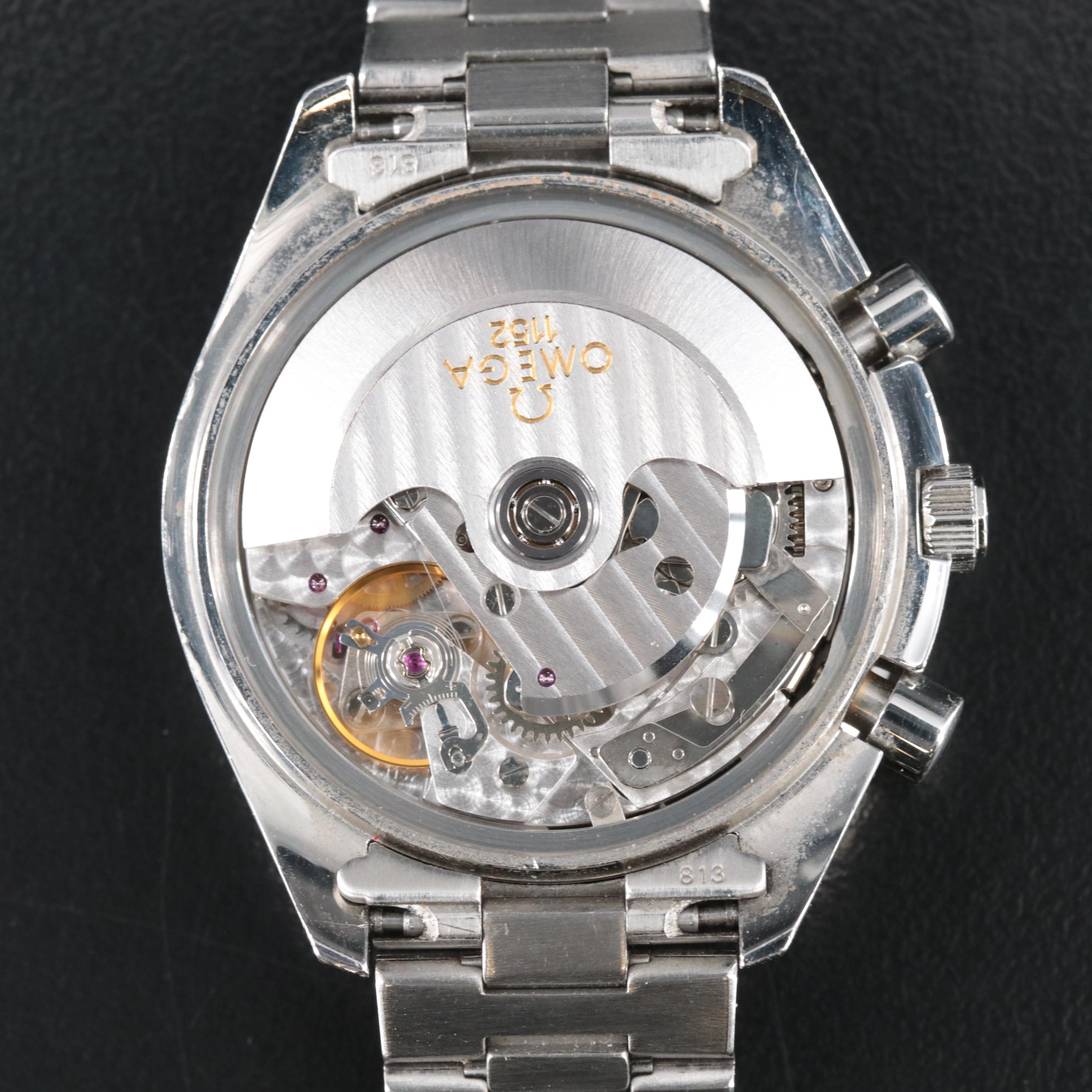 Omega Speedmaster Date Blue Dial Stainless Steel Watch