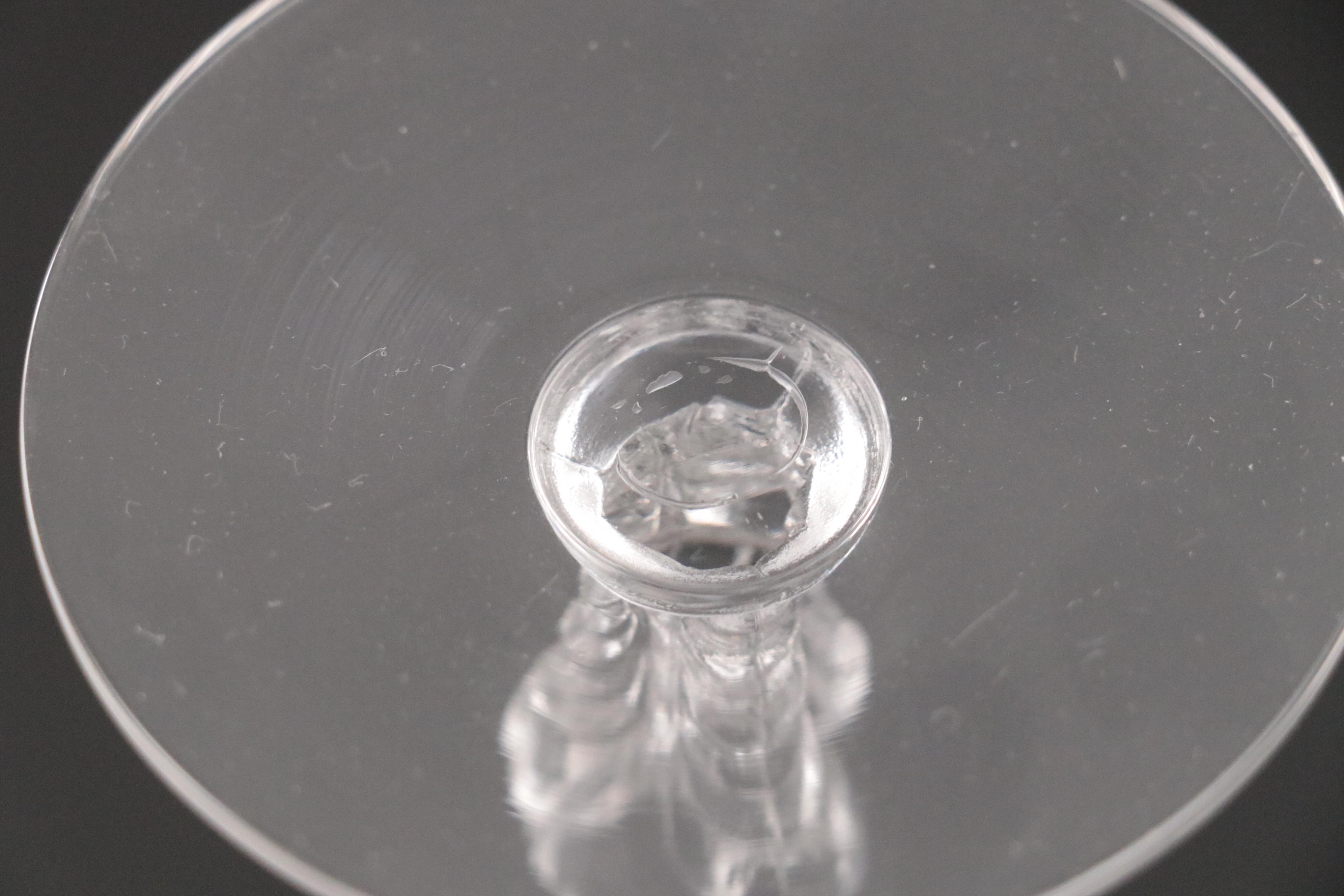 Floral Etched Glass Stemware, Set of Twelve