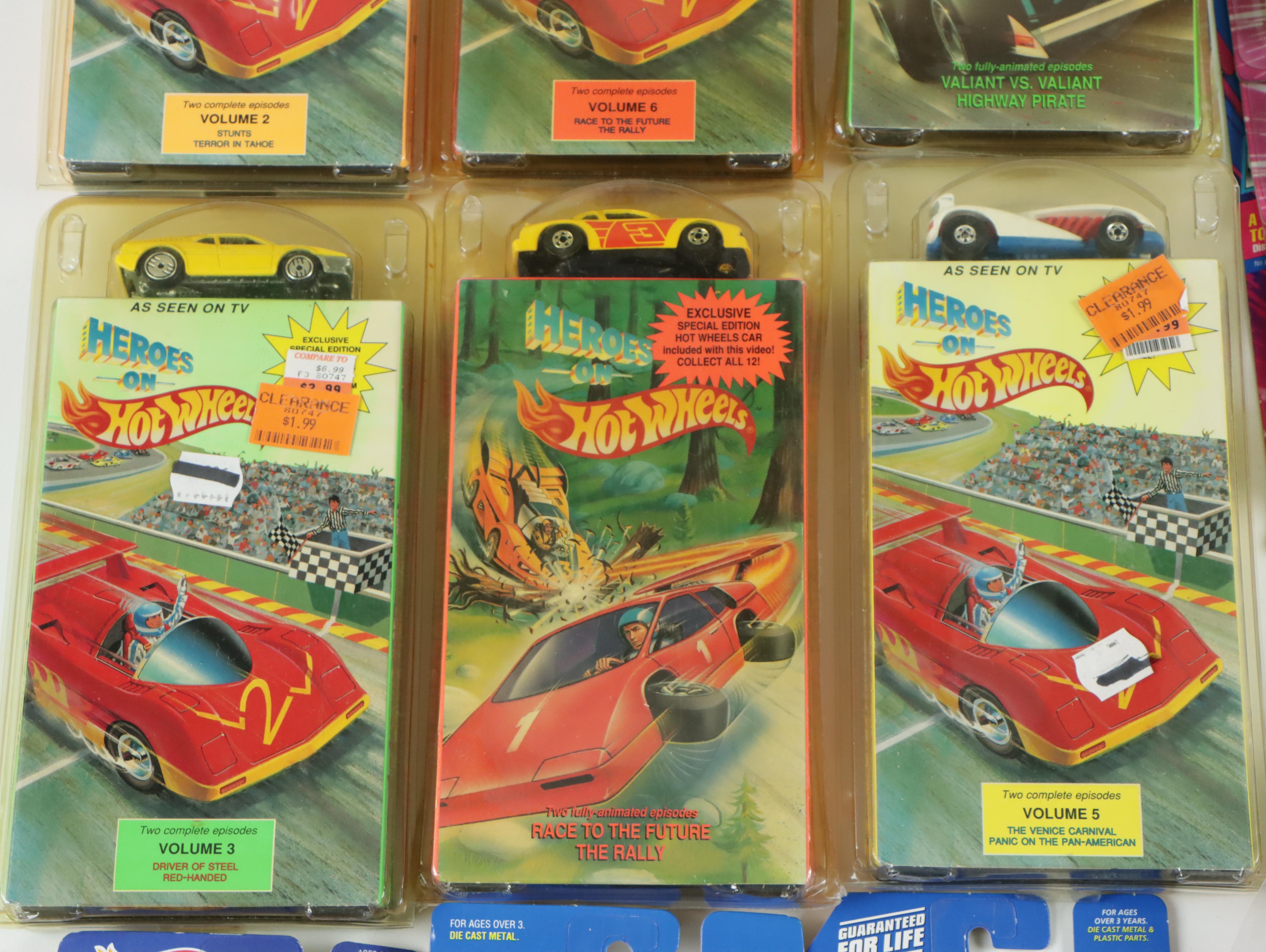 Hot Wheels Tattoo Machines, ReVealers, "Heroes on Hot Wheels" VHS, and More