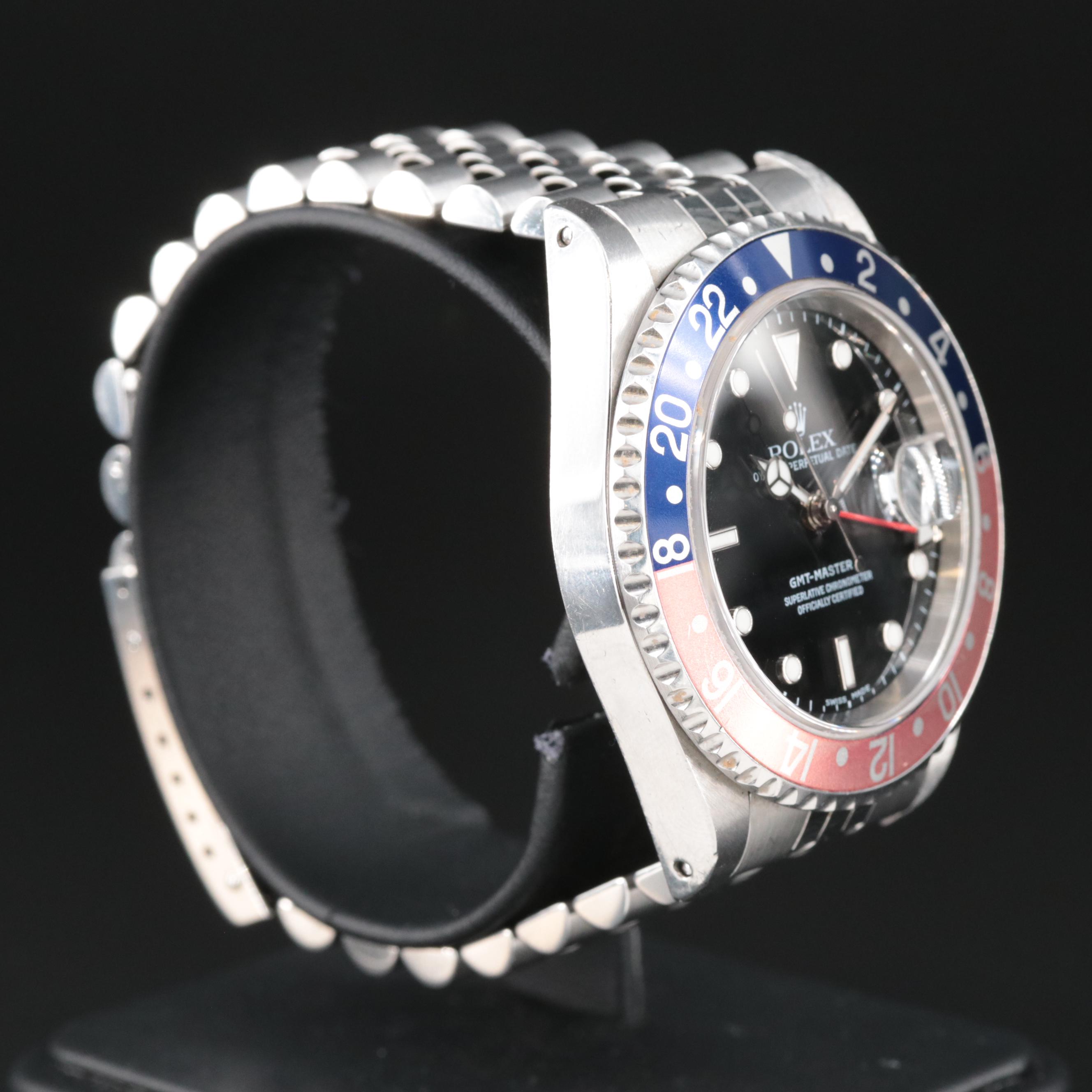 2000 Rolex GMT Master II Stainless Steel Watch