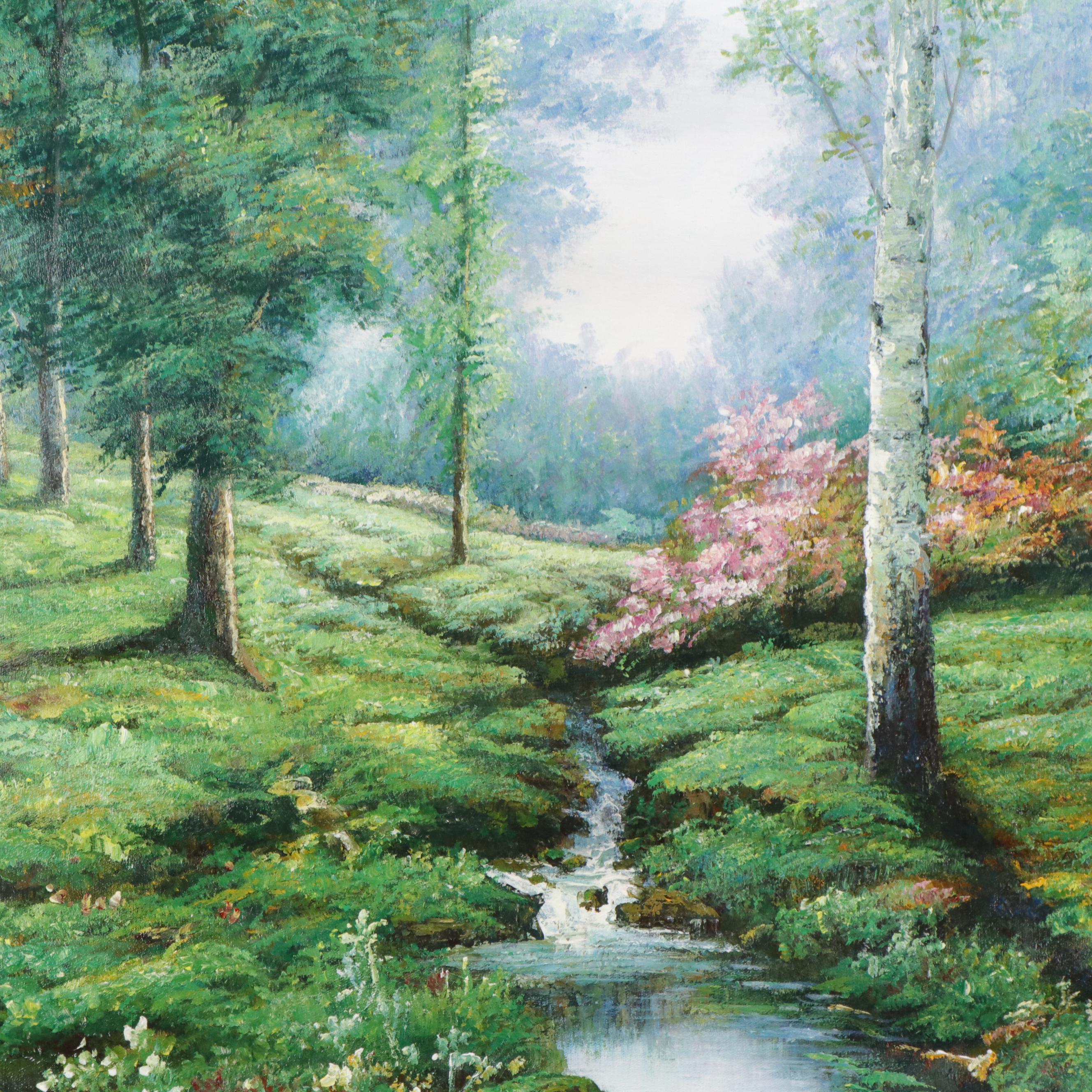 Qinghua Landscape Oil Painting, 21st Century