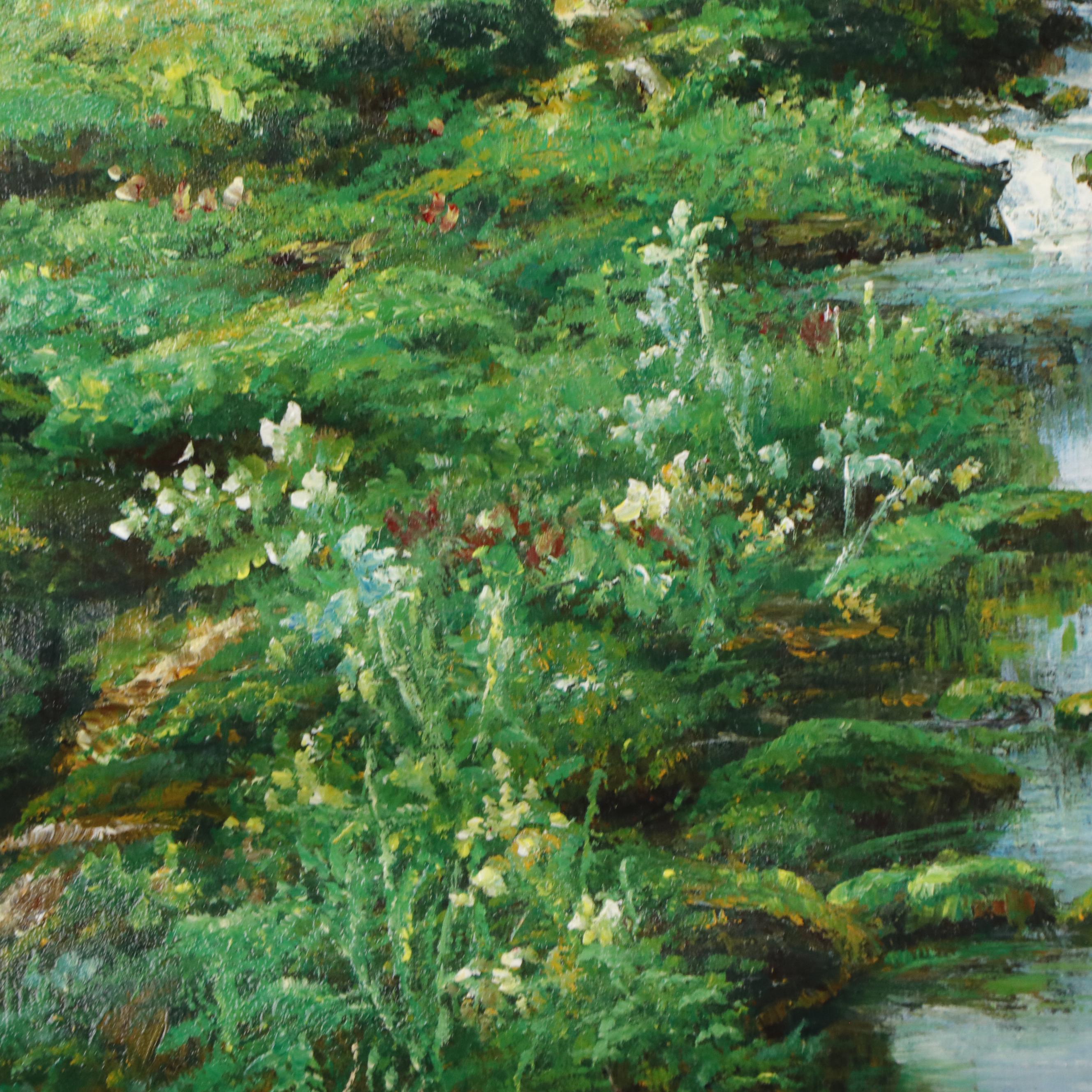 Qinghua Landscape Oil Painting, 21st Century