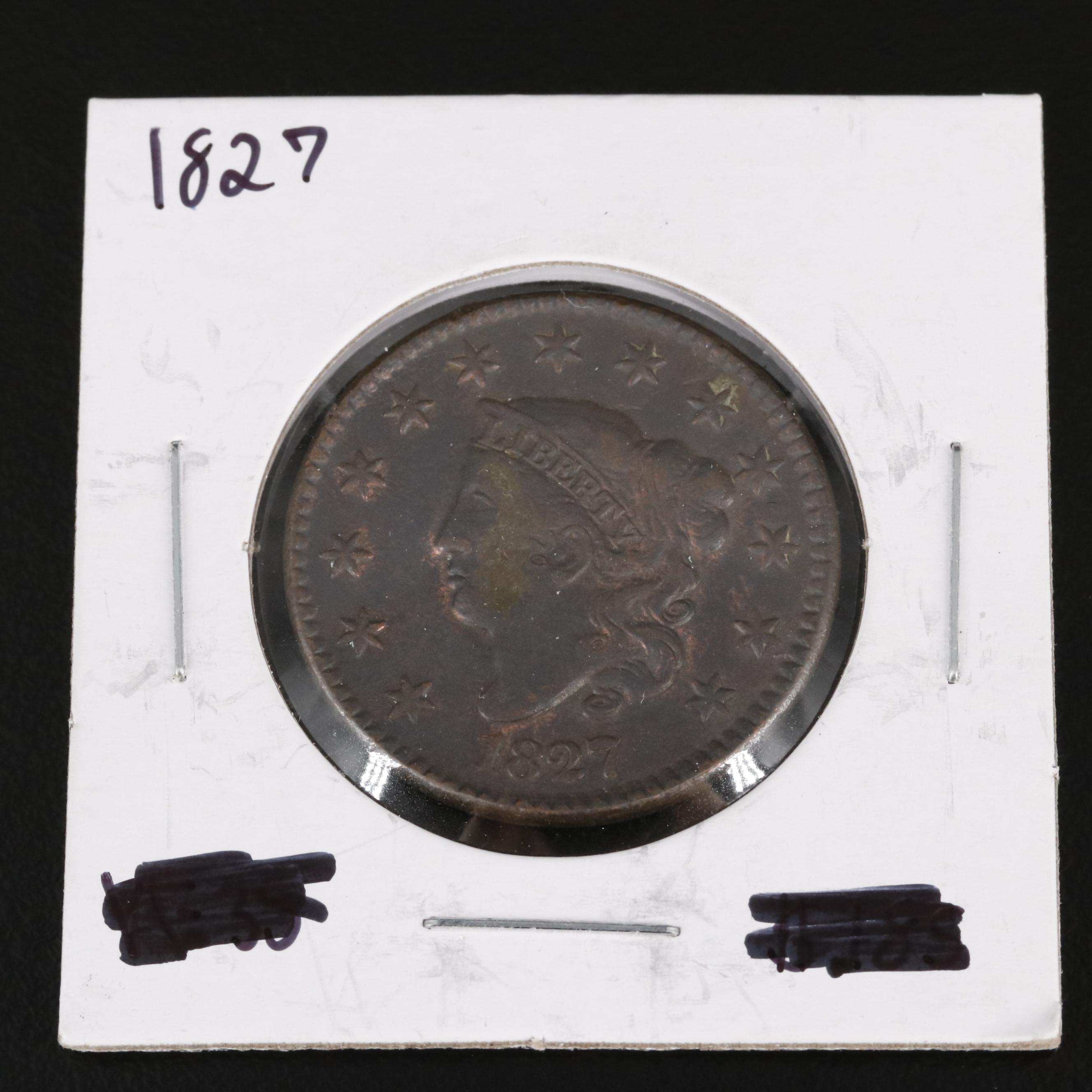 1827 Coronet Head Large Cent