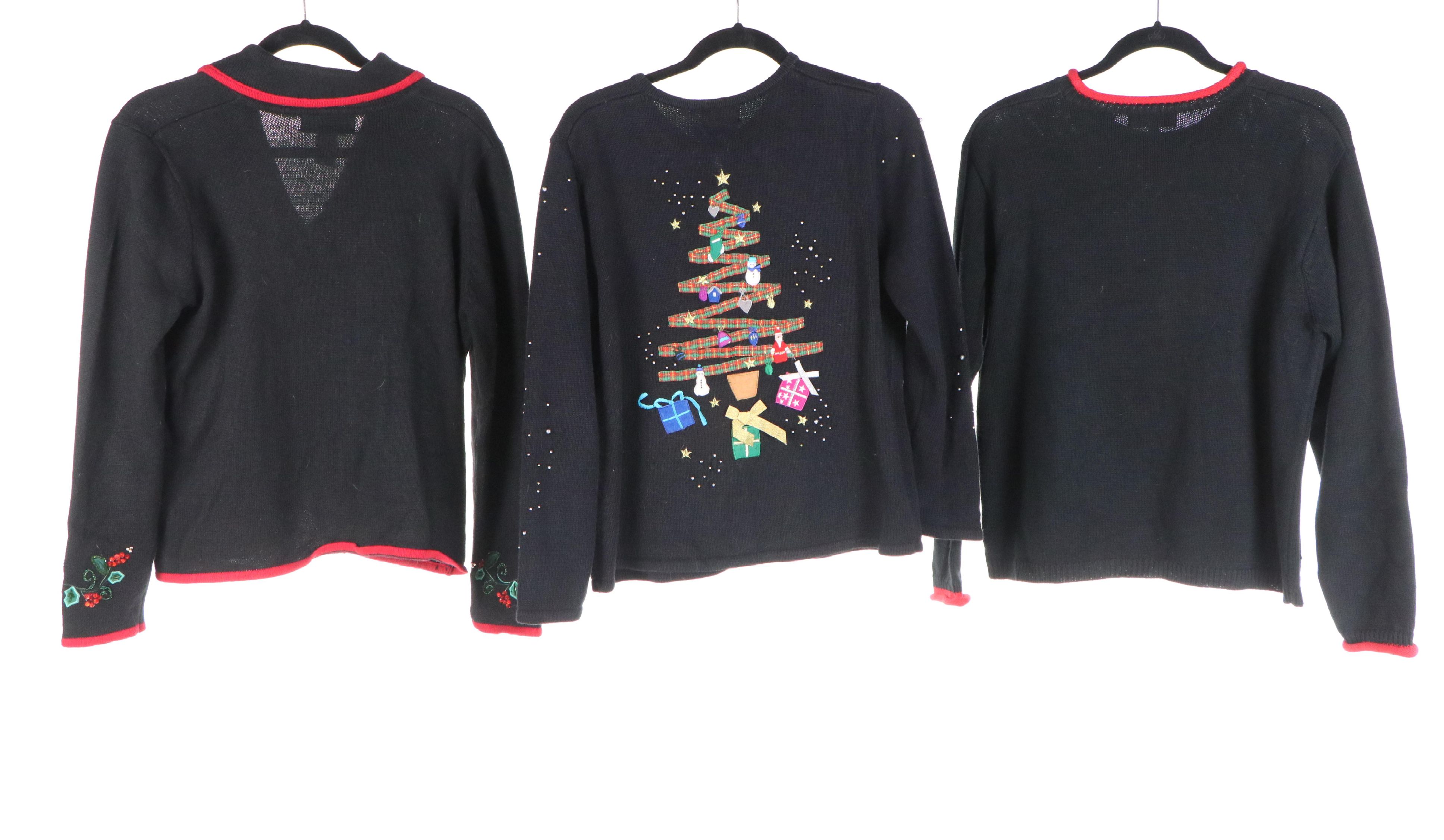 Festive Embellished Holiday Sweaters Featuring Designers Original Studio, & More