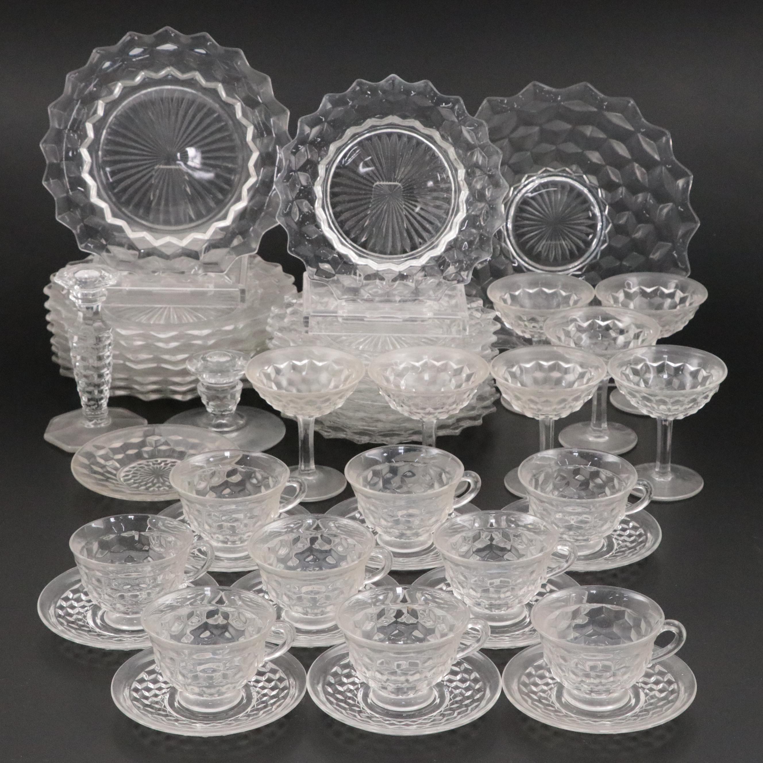 Fostoria "American Clear" Tableware and Champagne Glasses