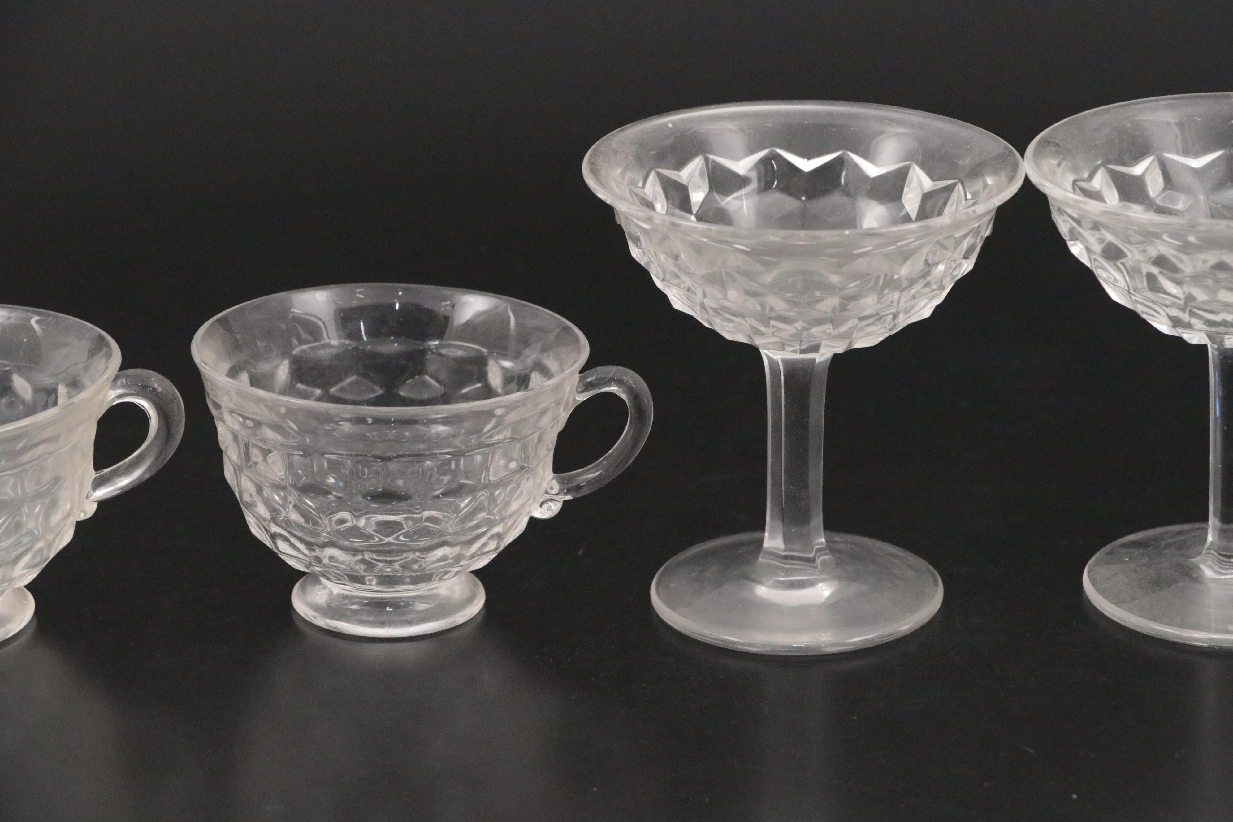 Fostoria "American Clear" Tableware and Champagne Glasses