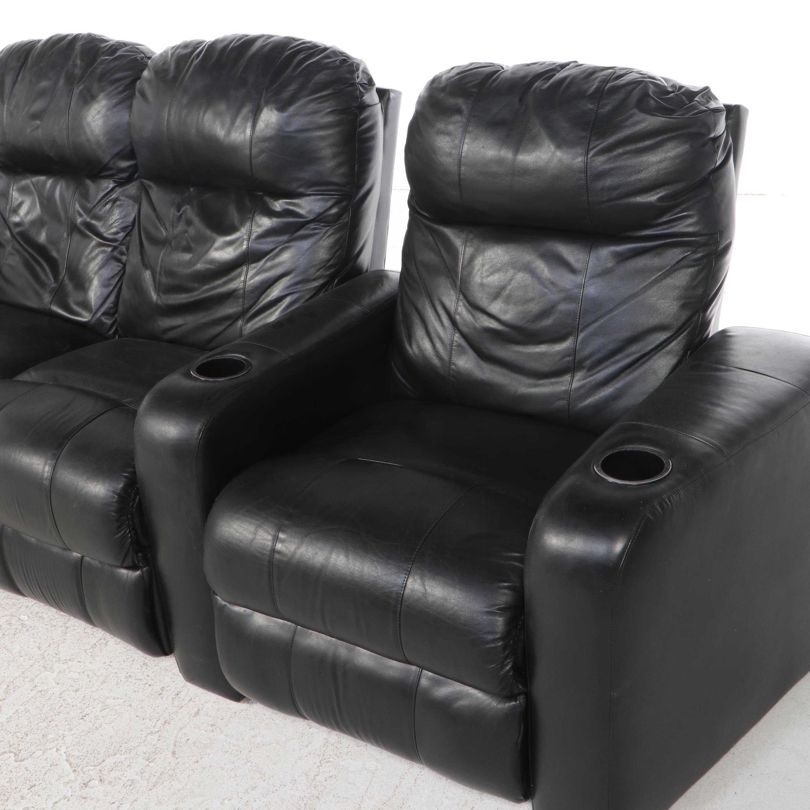 Contemporary Faux Leather Reclining Sectional Sofa