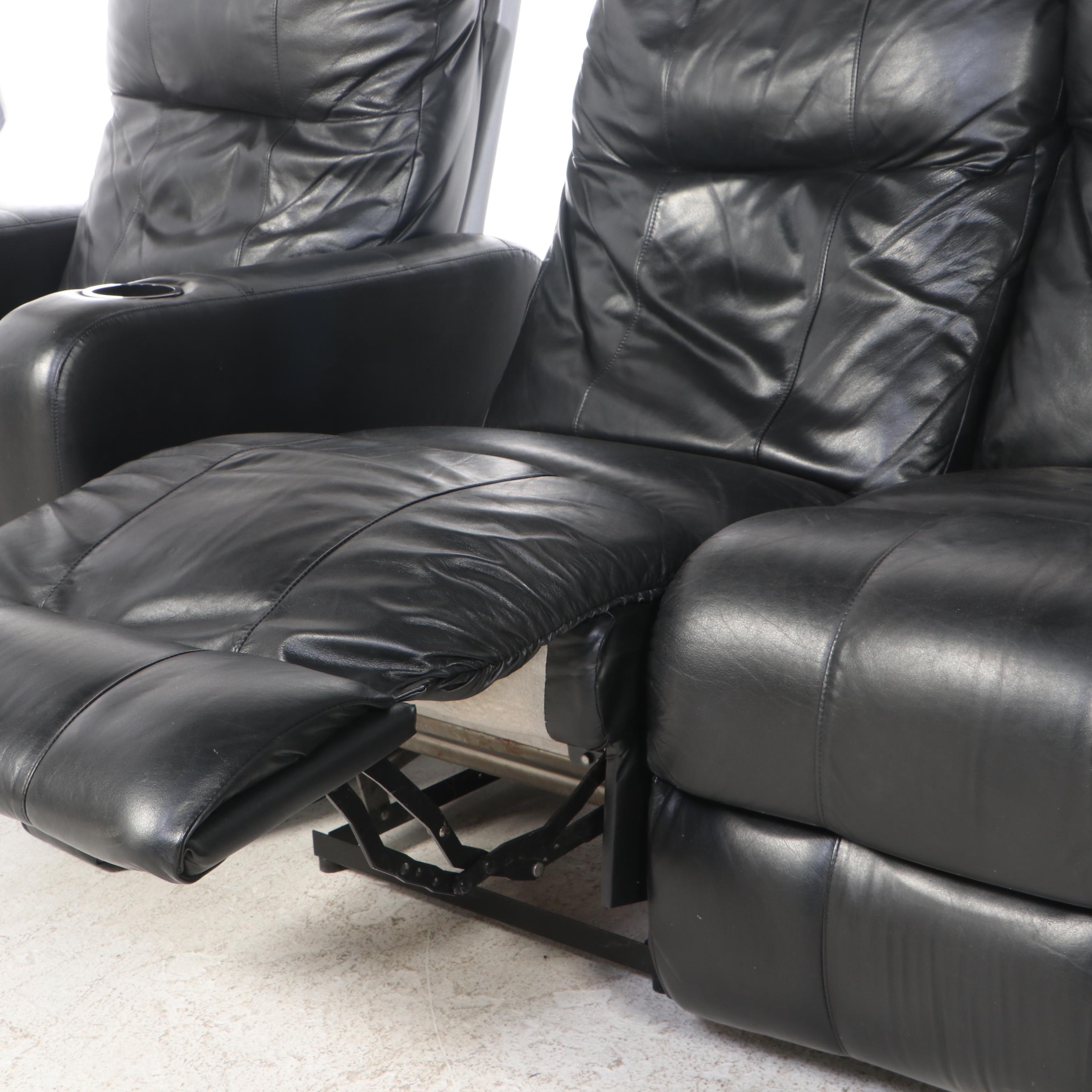 Contemporary Faux Leather Reclining Sectional Sofa