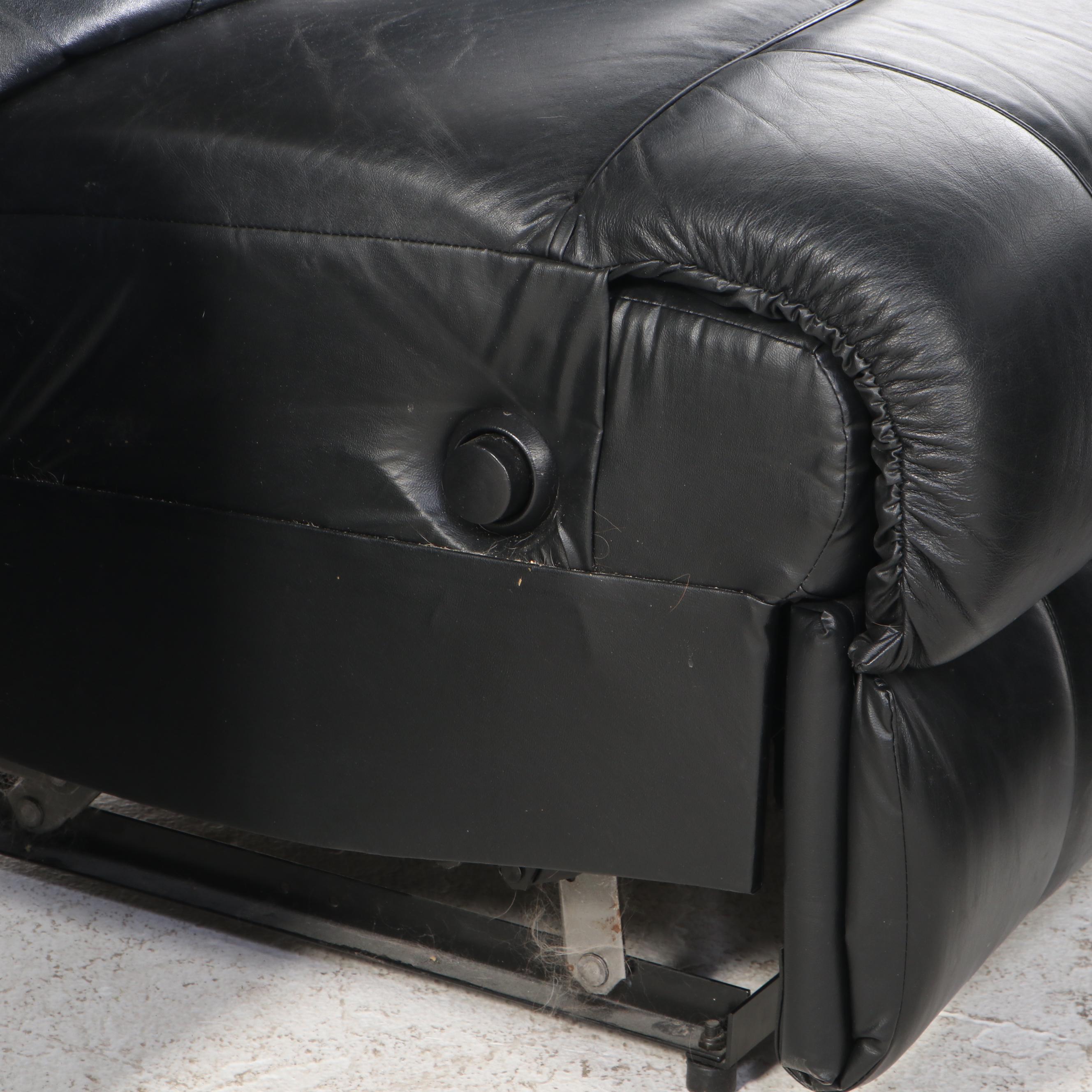 Contemporary Faux Leather Reclining Sectional Sofa