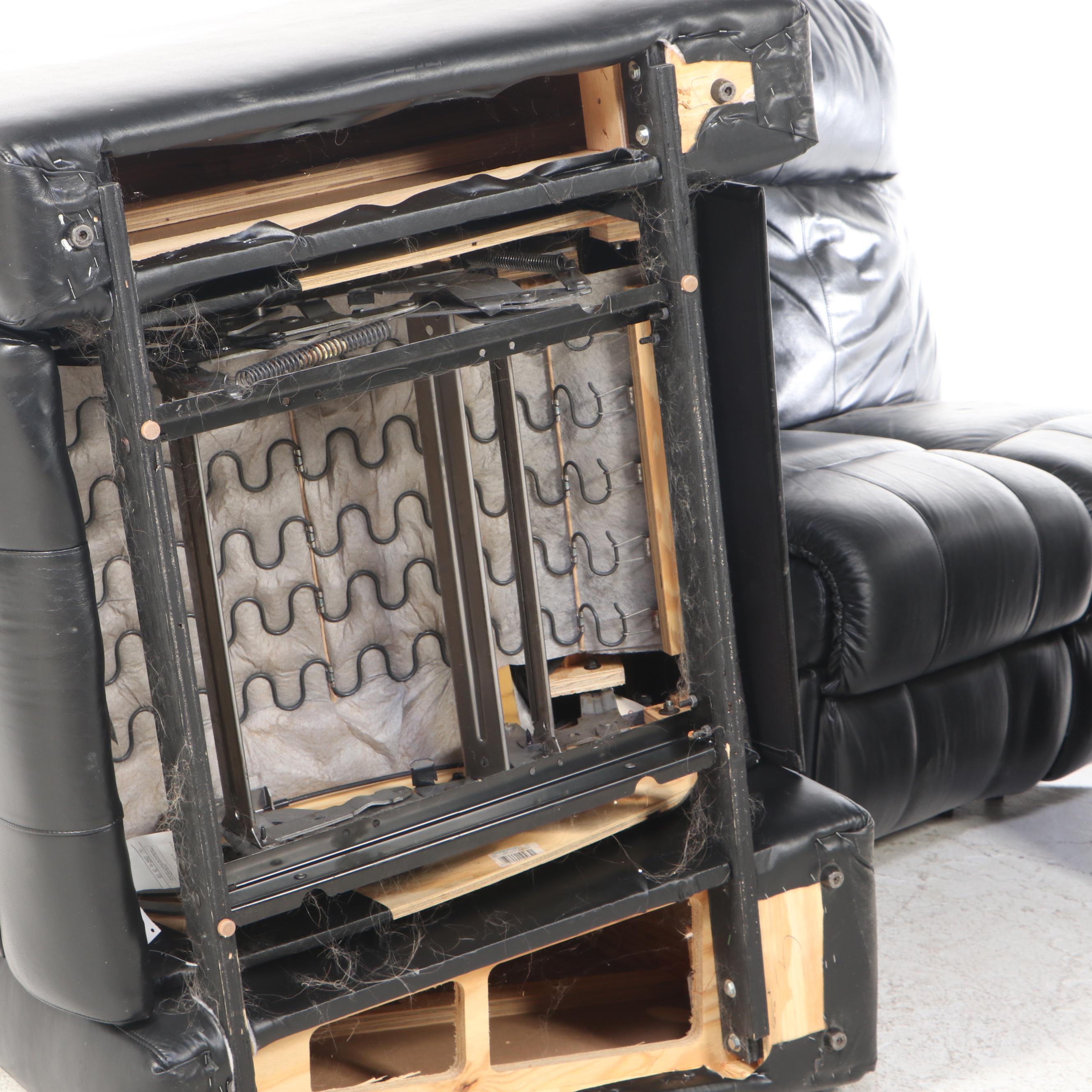 Contemporary Faux Leather Reclining Sectional Sofa