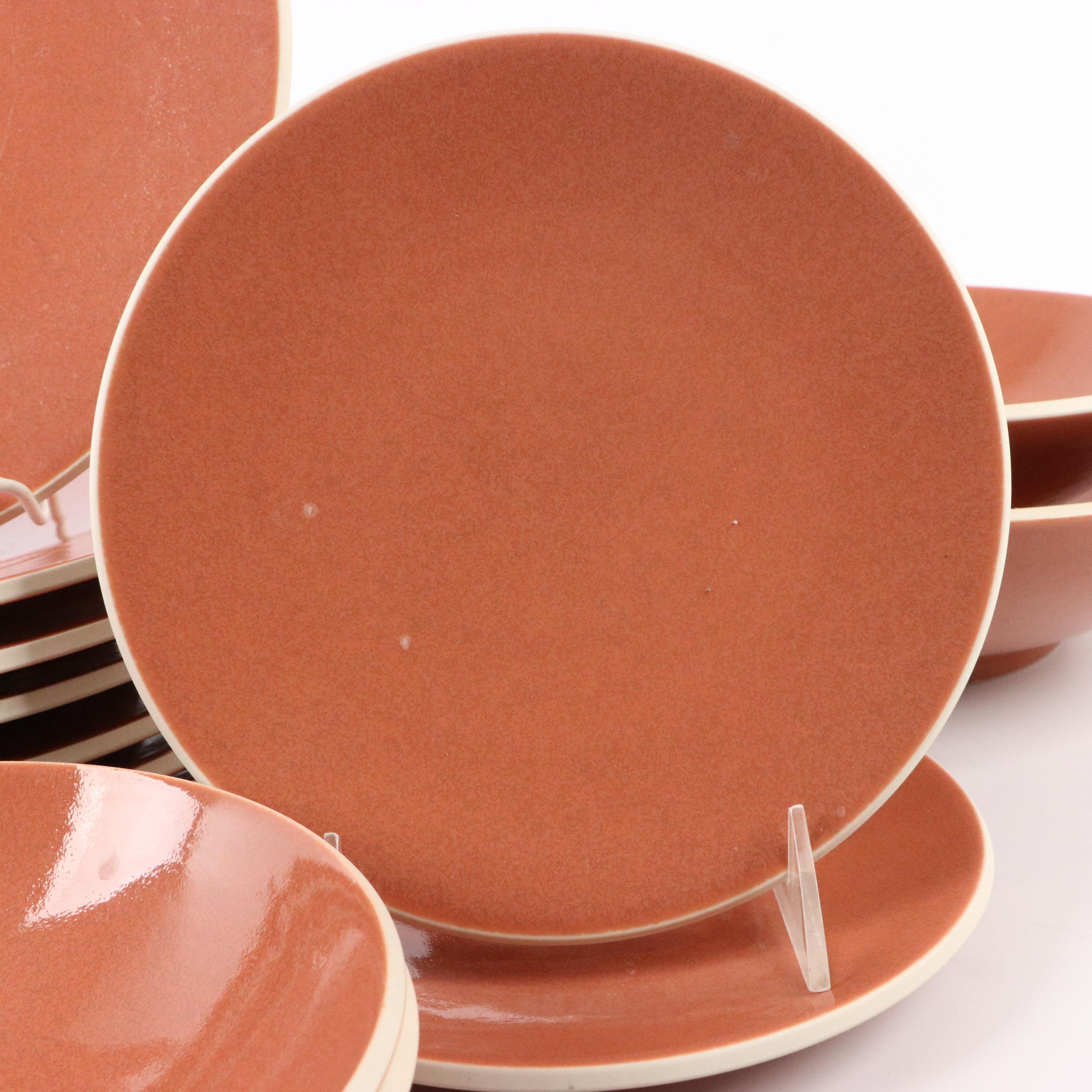 Sasaki "Colorstone Terracotta" Stoneware Dinnerware, Late 20th Century