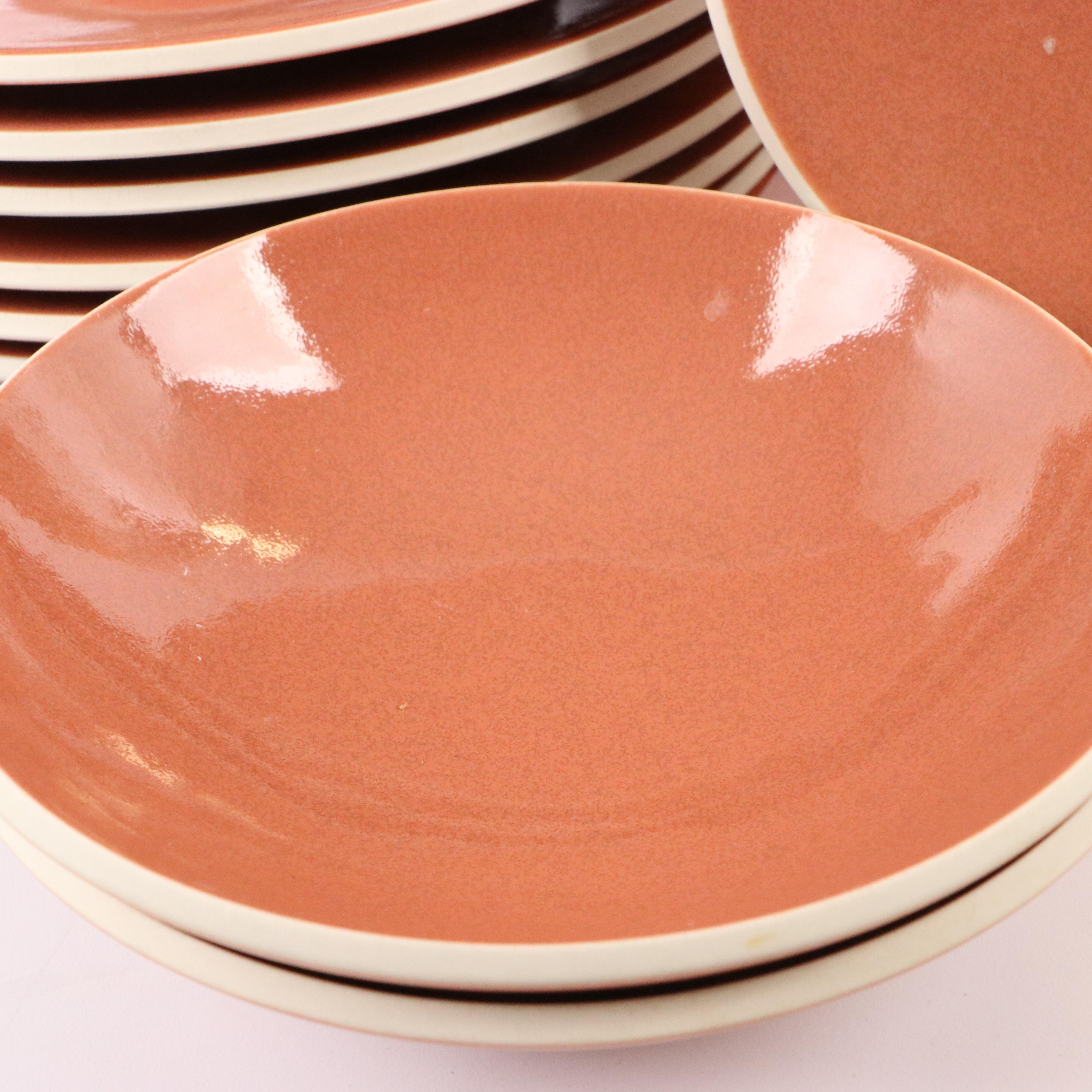 Sasaki "Colorstone Terracotta" Stoneware Dinnerware, Late 20th Century