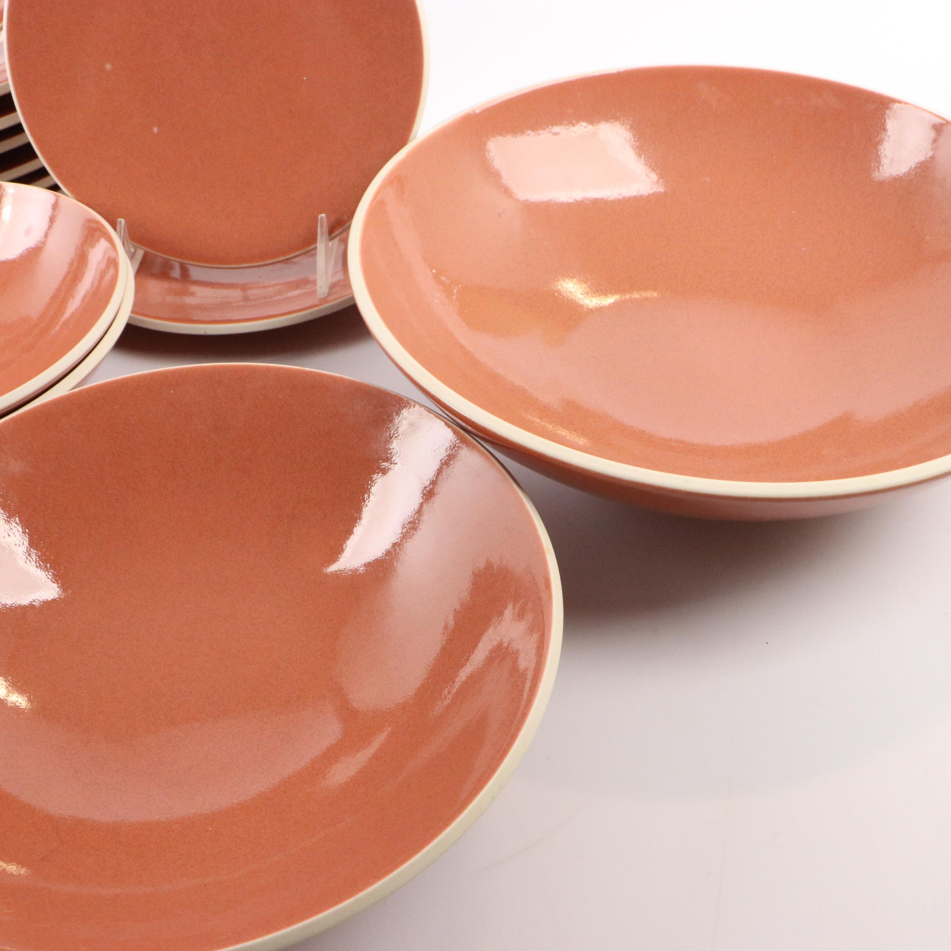 Sasaki "Colorstone Terracotta" Stoneware Dinnerware, Late 20th Century