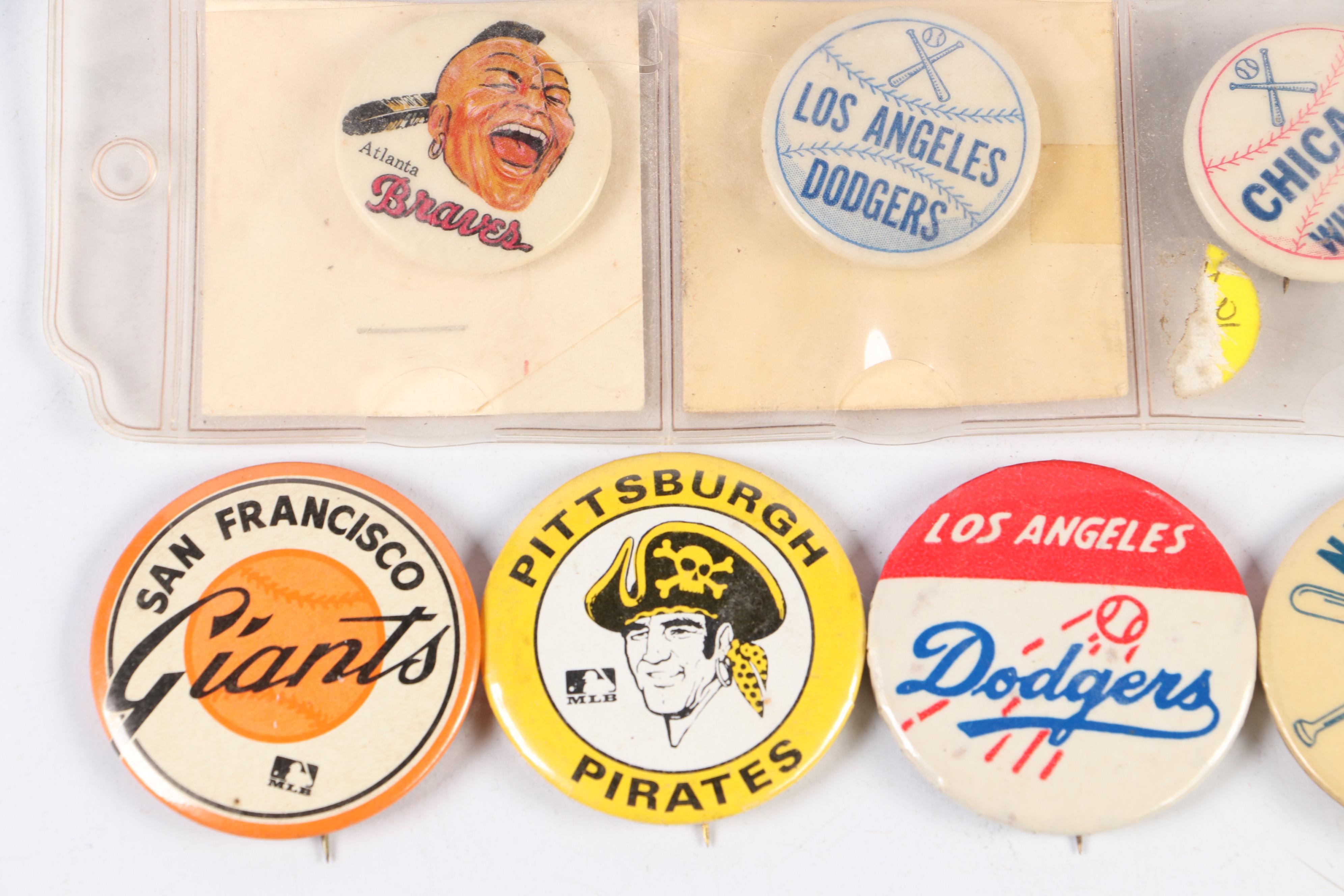 New York Mets, Chicago Cubs, and More Baseball Team Pins, Mid–Late 20th Century