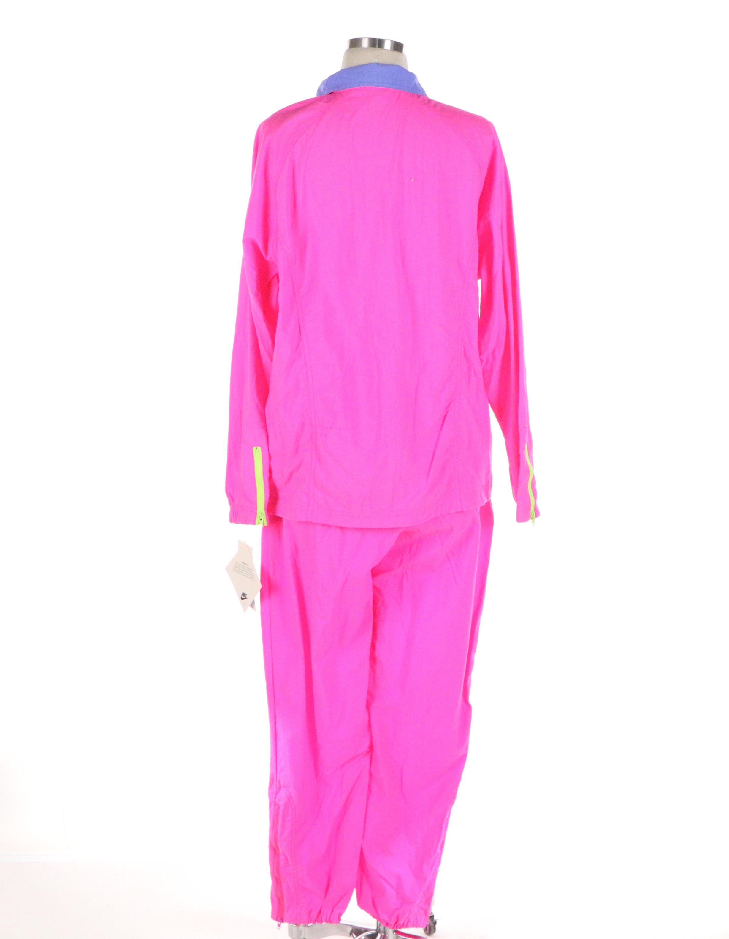 Nike NikeLon Walking Collection Neon Pink & Yellow Tracksuit, With Tags