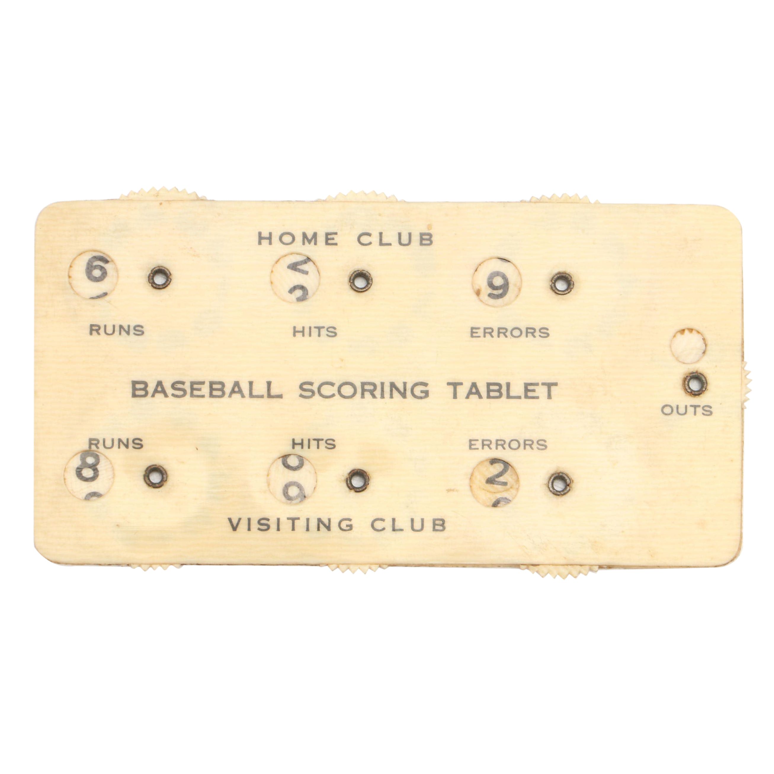Reach Baseball Scoring Tablet, Late 19th Century–Early 20th Century