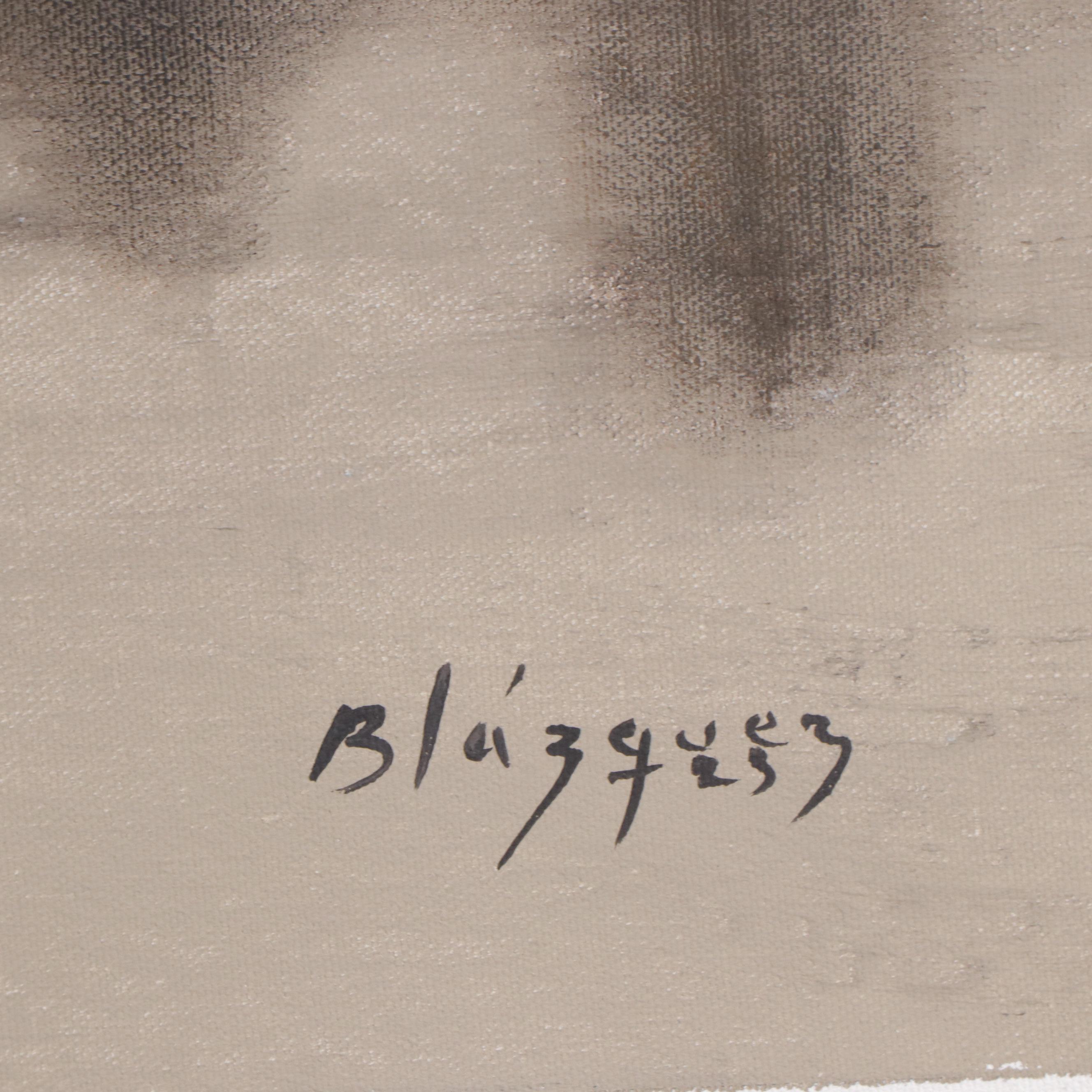 Michel Blazquez Abstract Mixed Media Painting "The Mystery of Silence," 2023