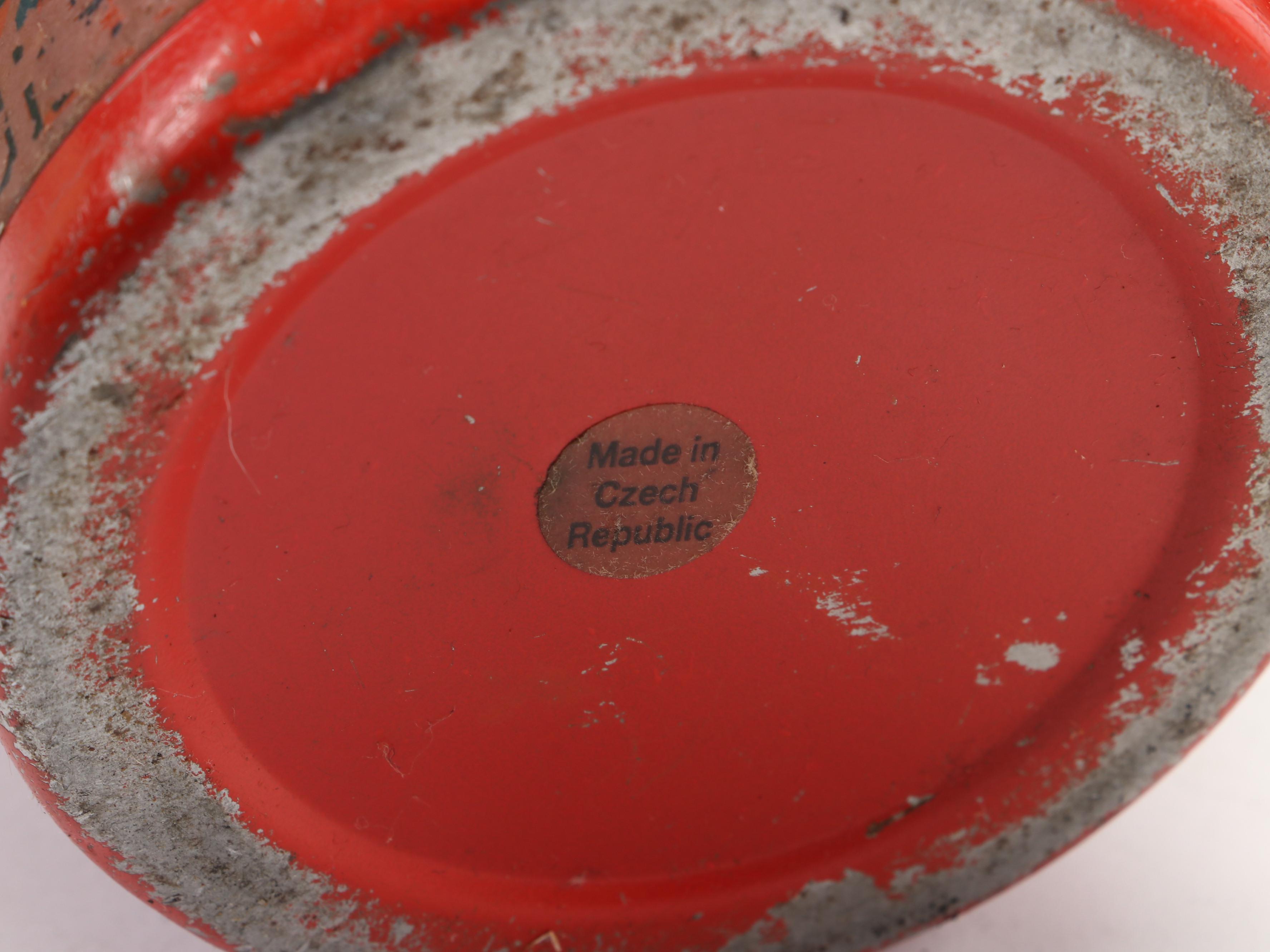 Metal Oil Cans and Enameled Basin