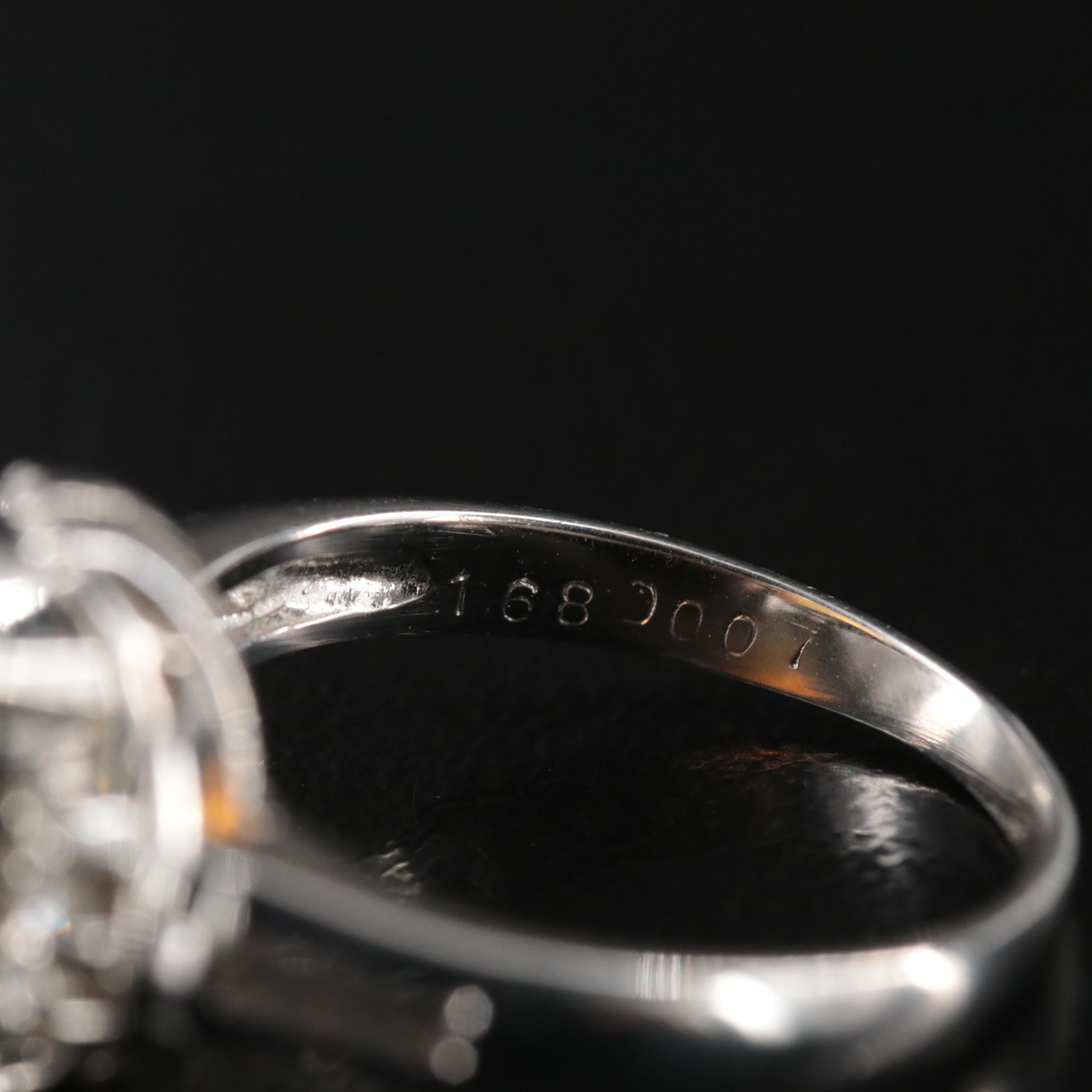 Platinum Opal and Diamond Ring