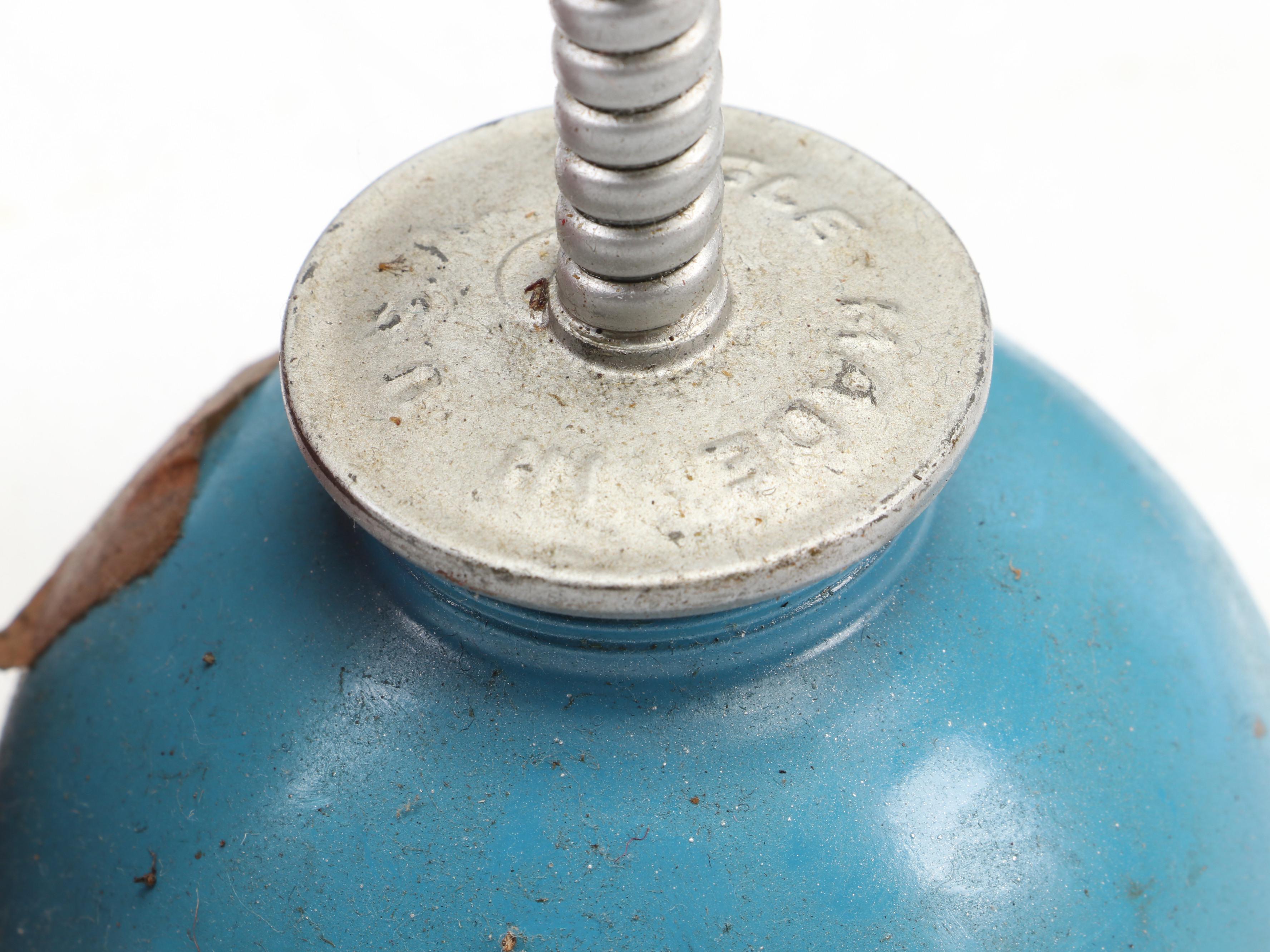 Metal Oil Cans and Enameled Basin