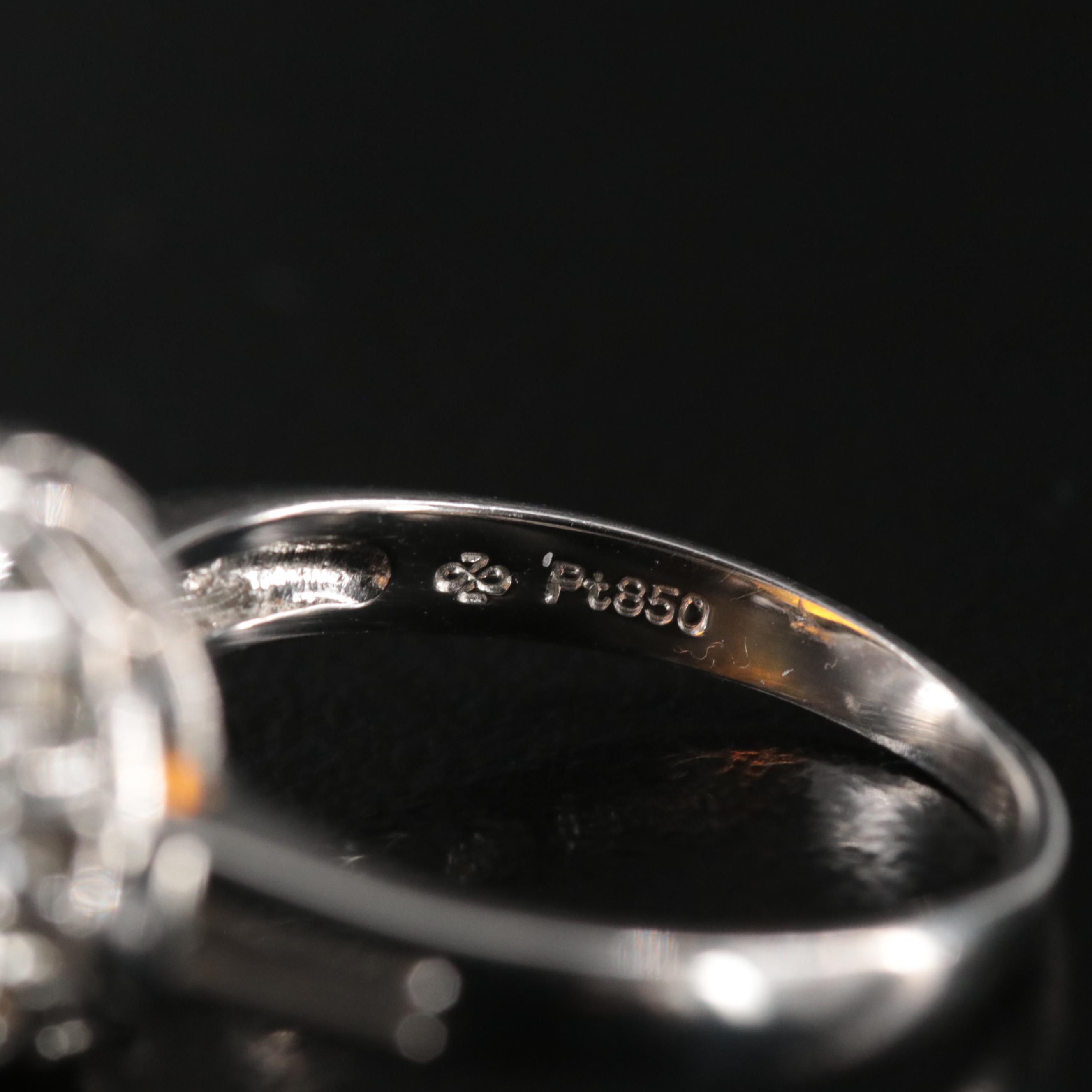 Platinum Opal and Diamond Ring