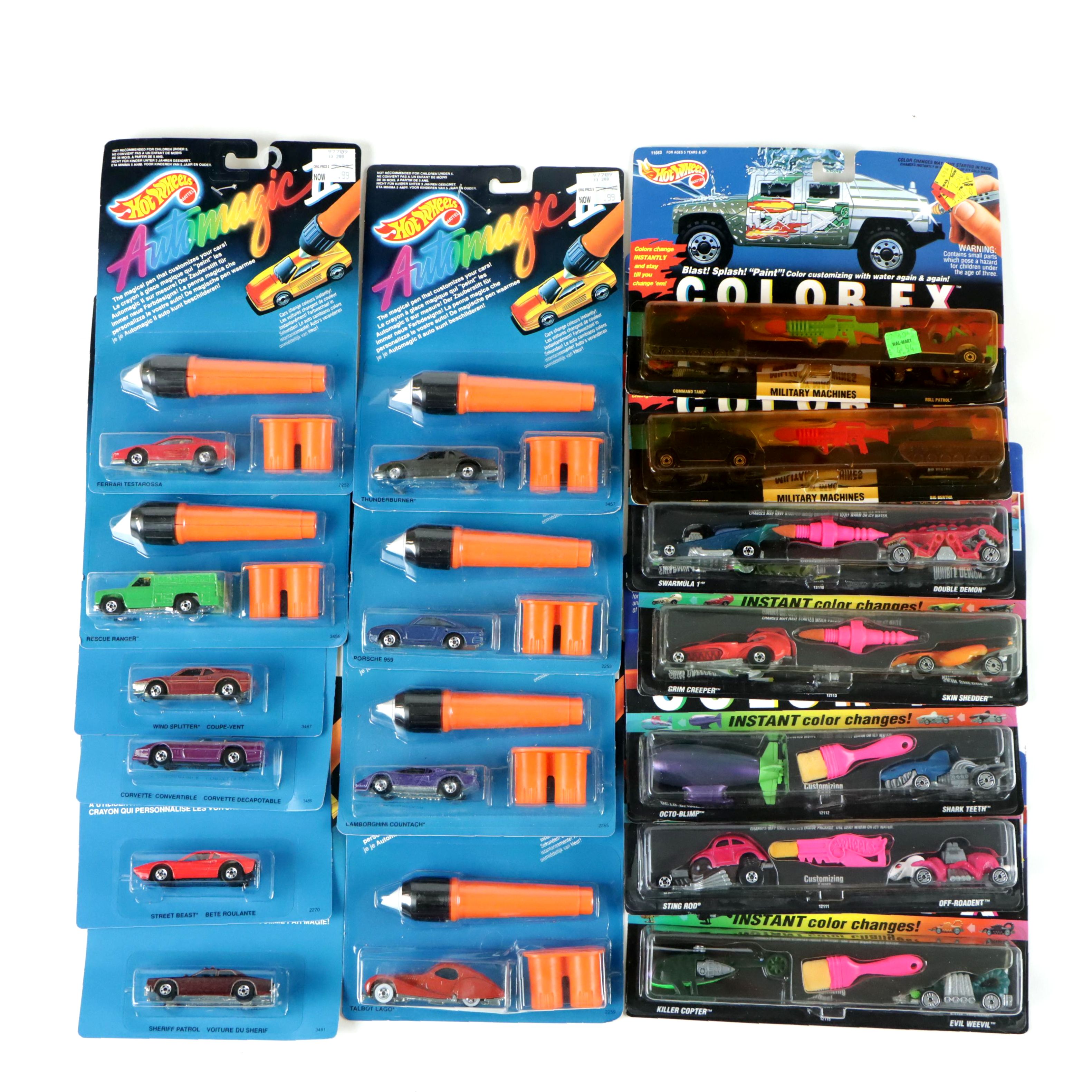 Mattel "Color FX", Other Mattel Color-Changing Hot Wheels and More