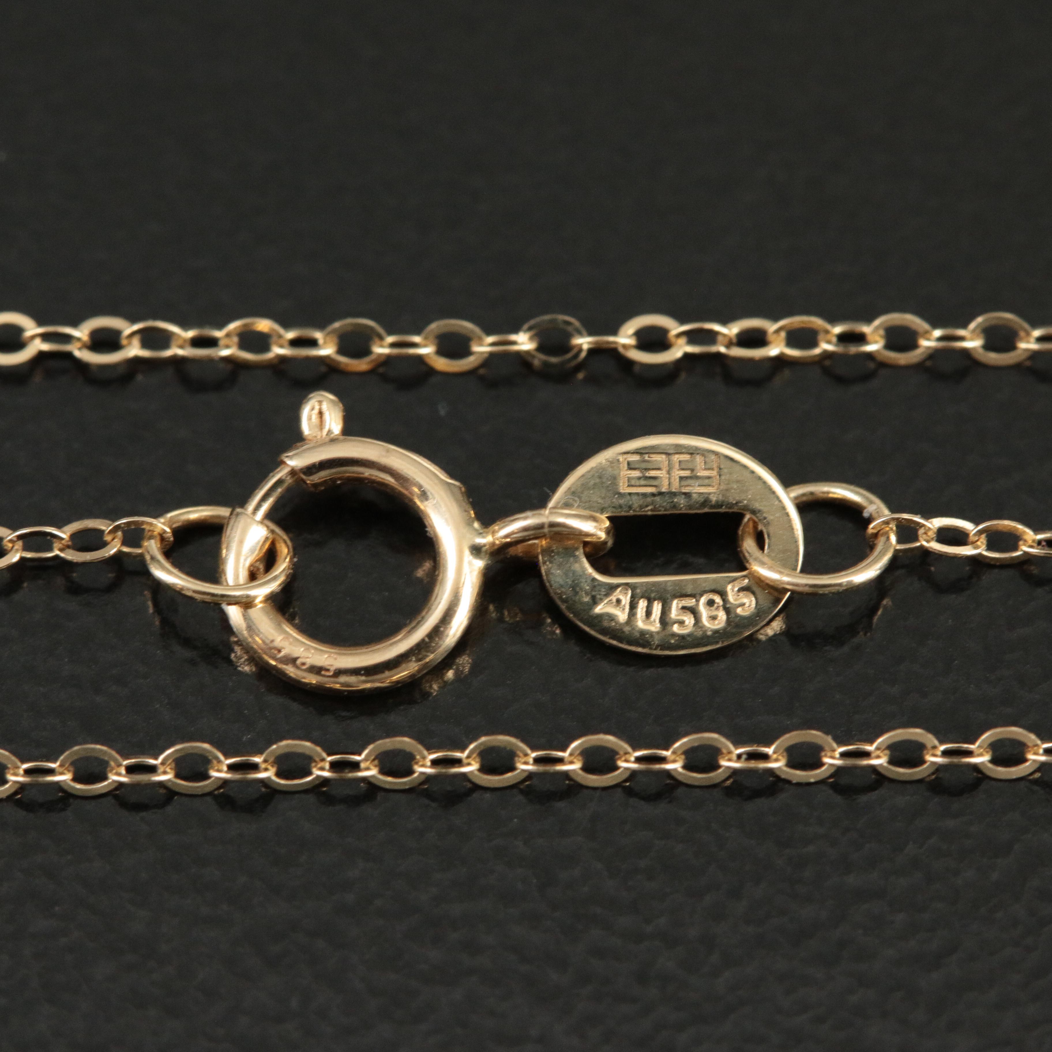 14K Crescent Moon and Star Pearl and Diamond Pendant Necklace