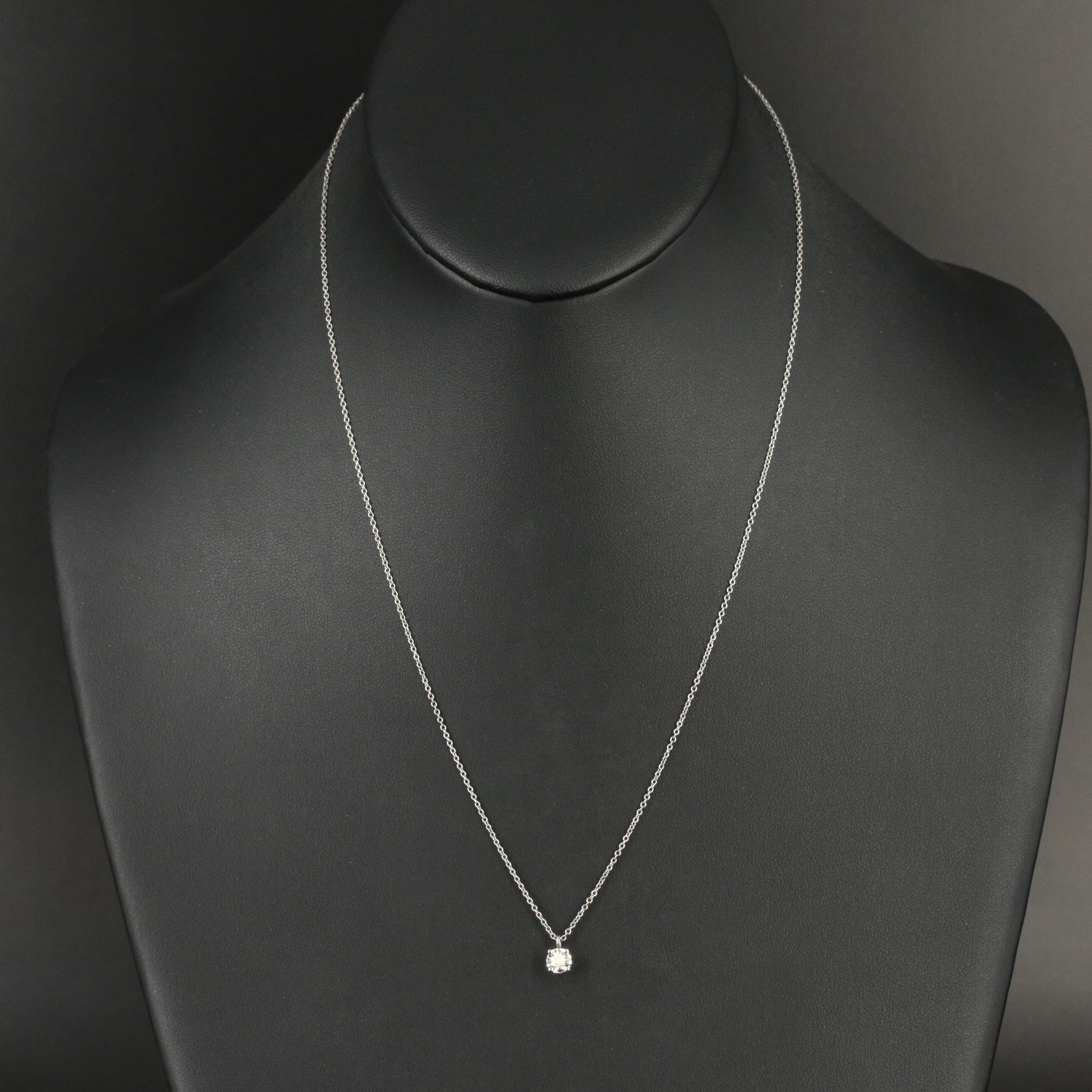 Tiffany & Co. Platinum 0.41 CT Diamond Necklace with Tiffany Certificate