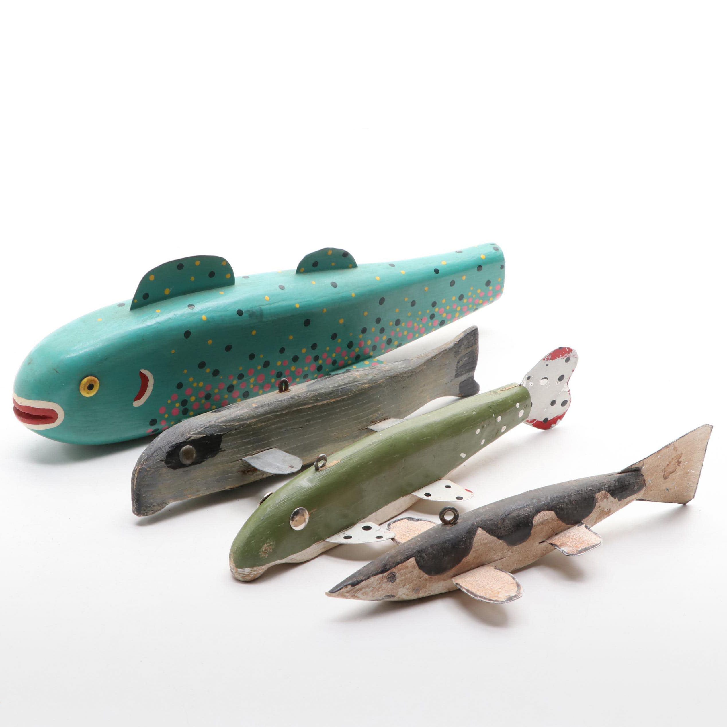 HandCrafted Wooden Fishing Lures, Mid20th Century EBTH