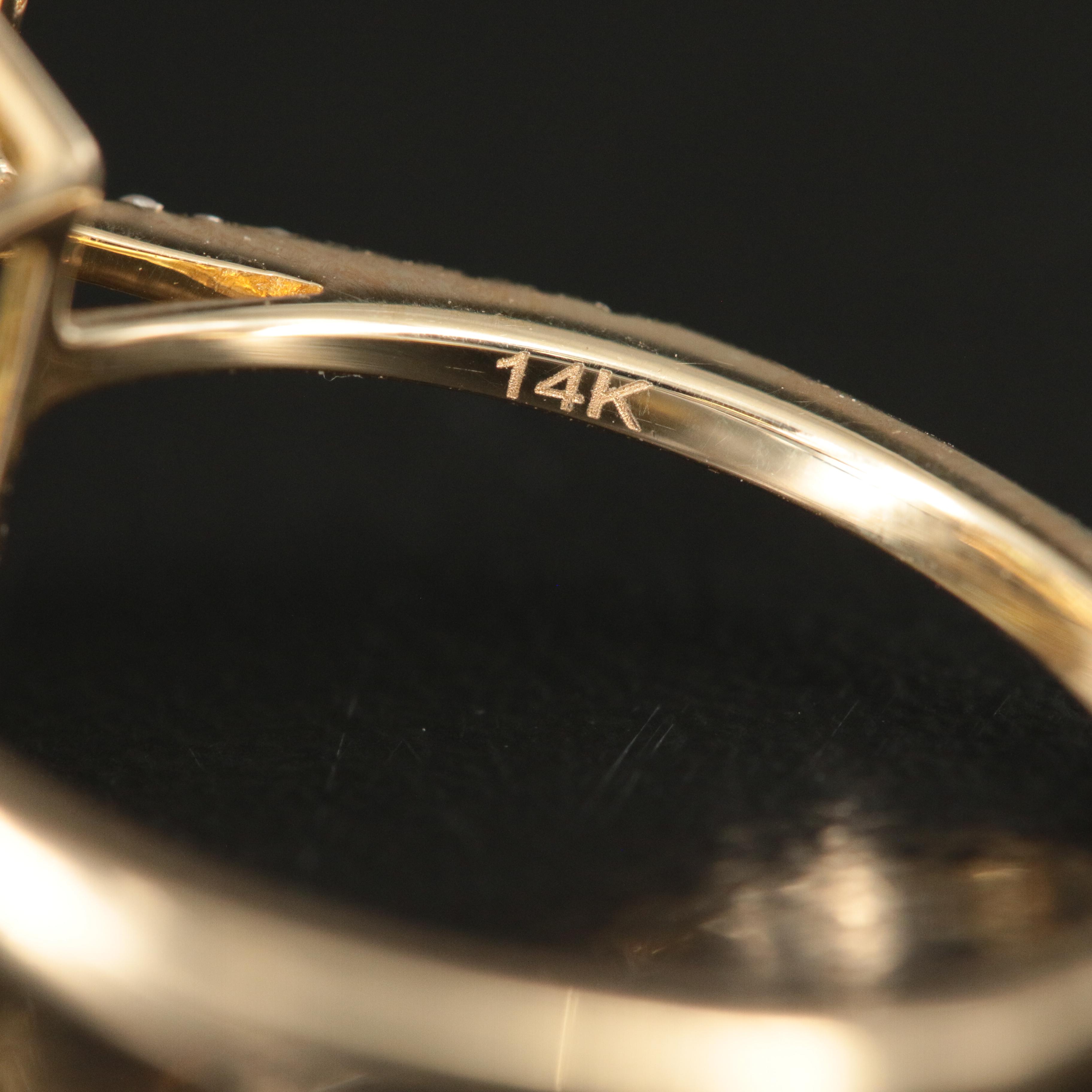 Effy 14K Lemon Quartz and 0.28 CTW Diamond Ring