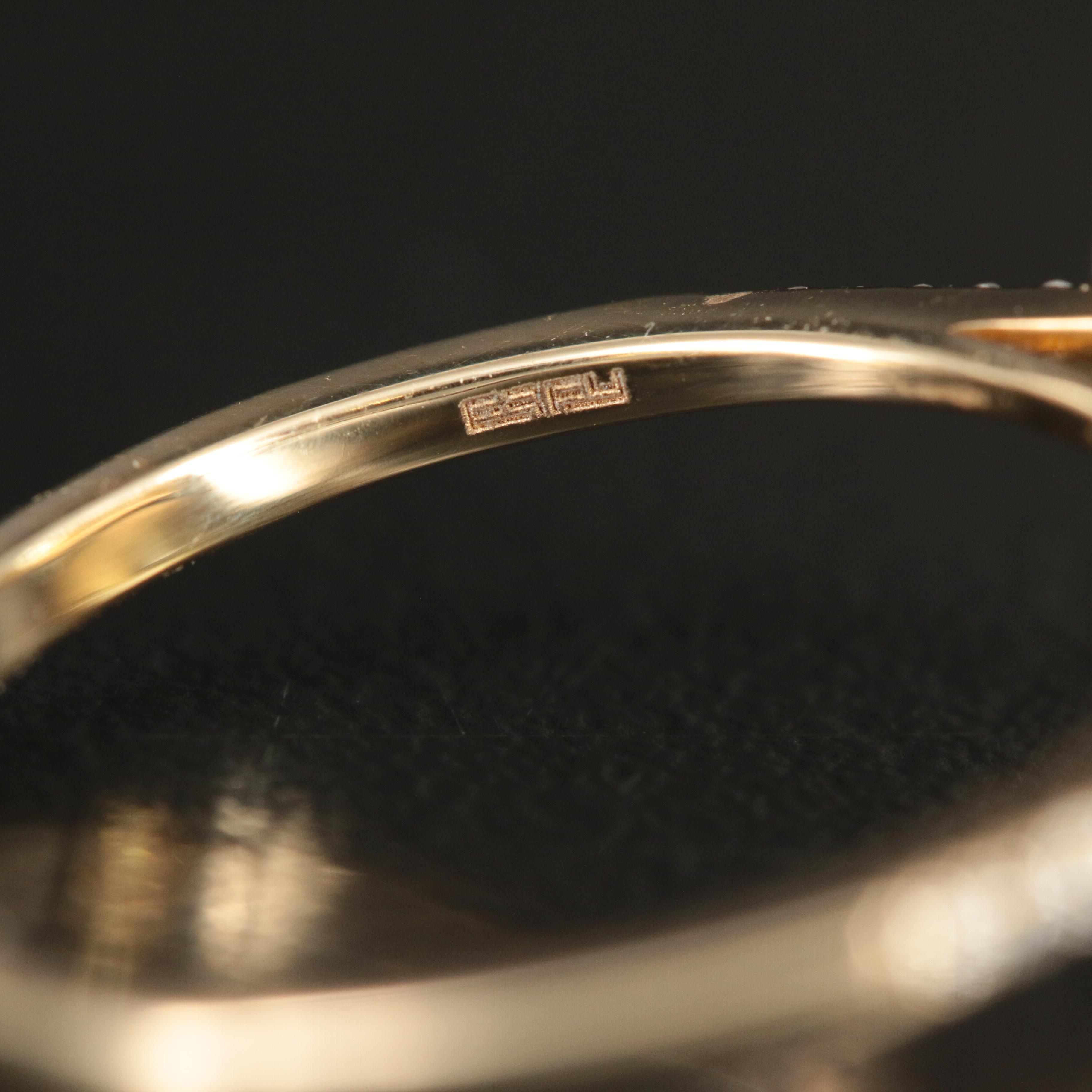 Effy 14K Lemon Quartz and 0.28 CTW Diamond Ring