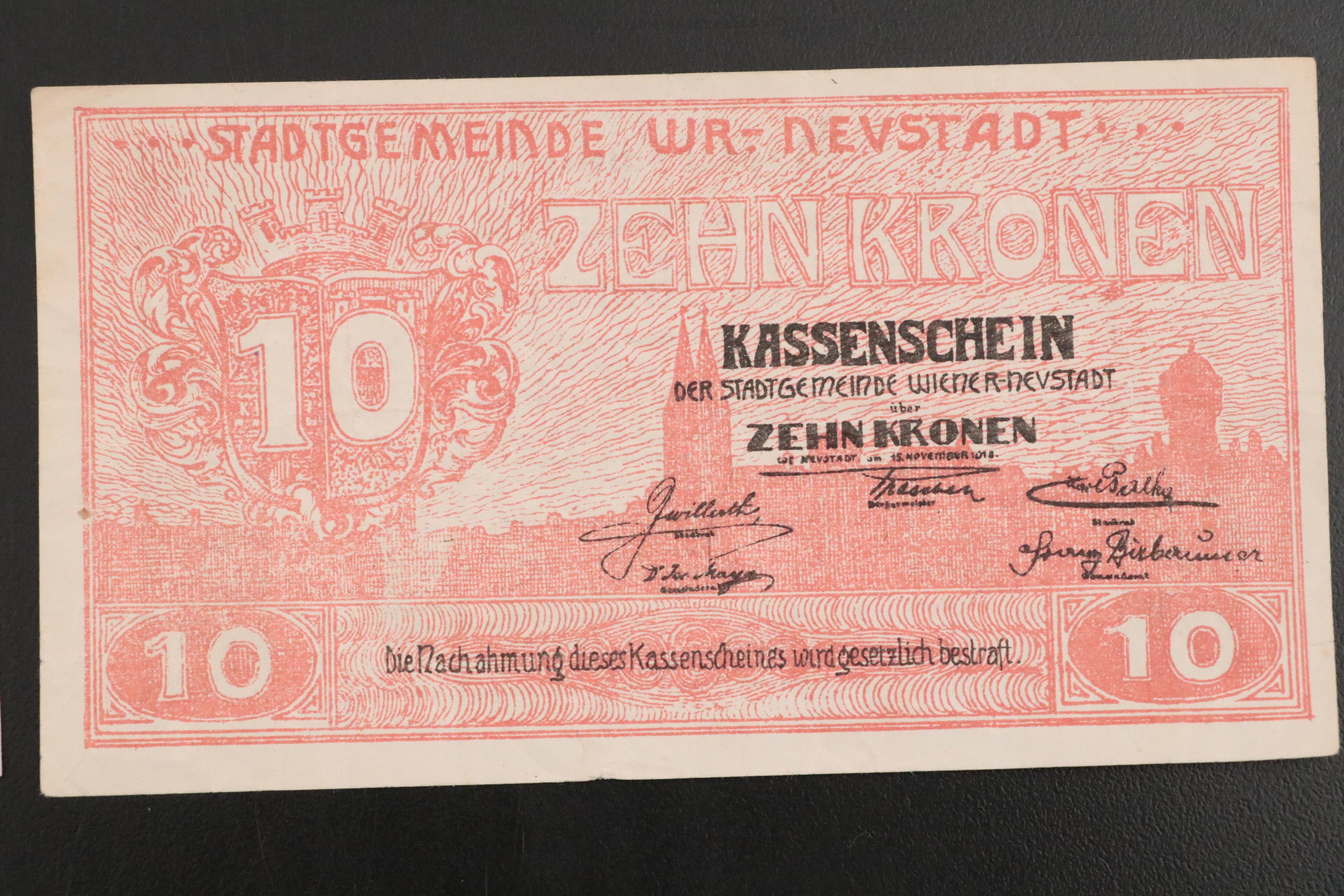 European Currency Banknotes, Early to Mid 20th Century