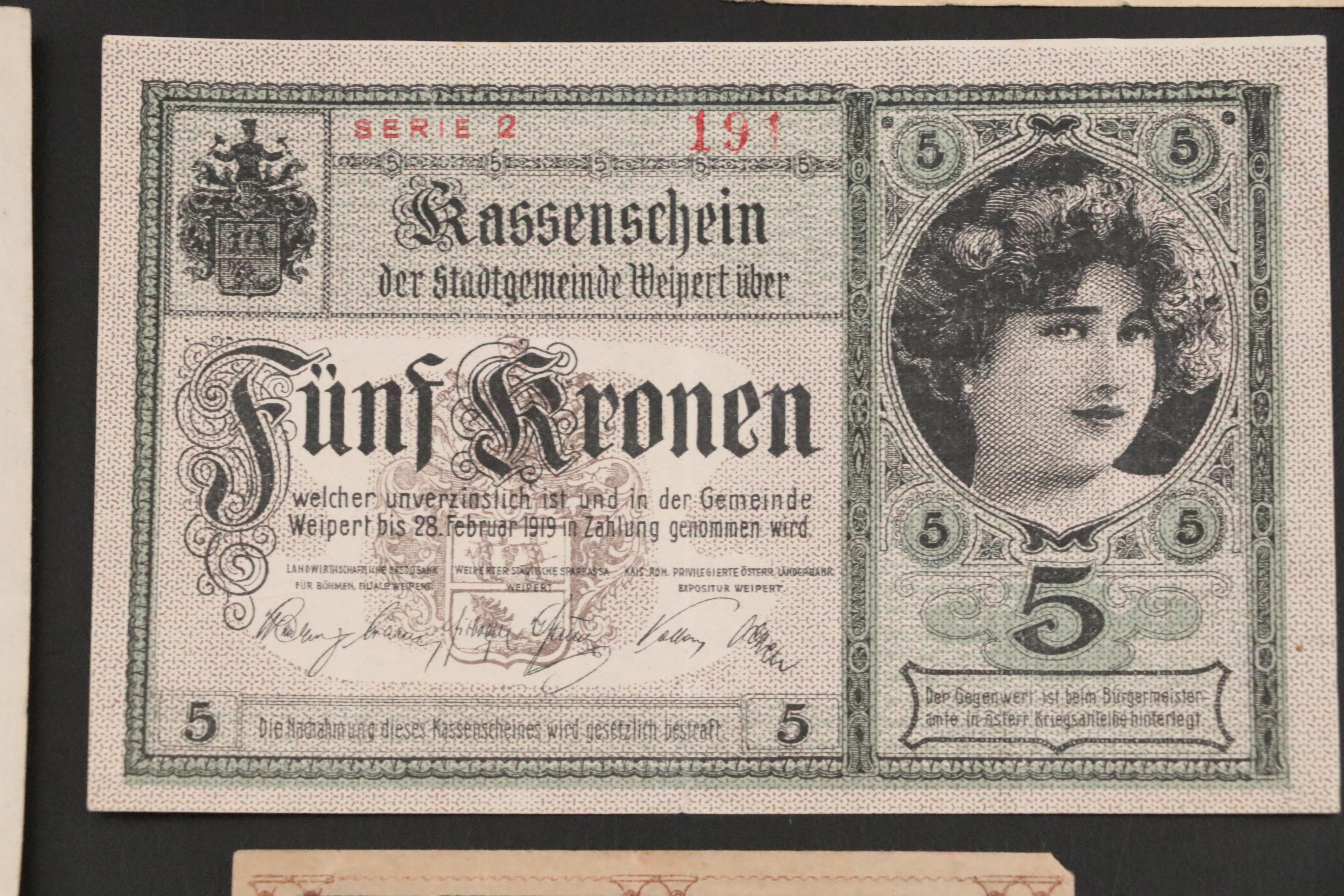 European Currency Banknotes, Early to Mid 20th Century