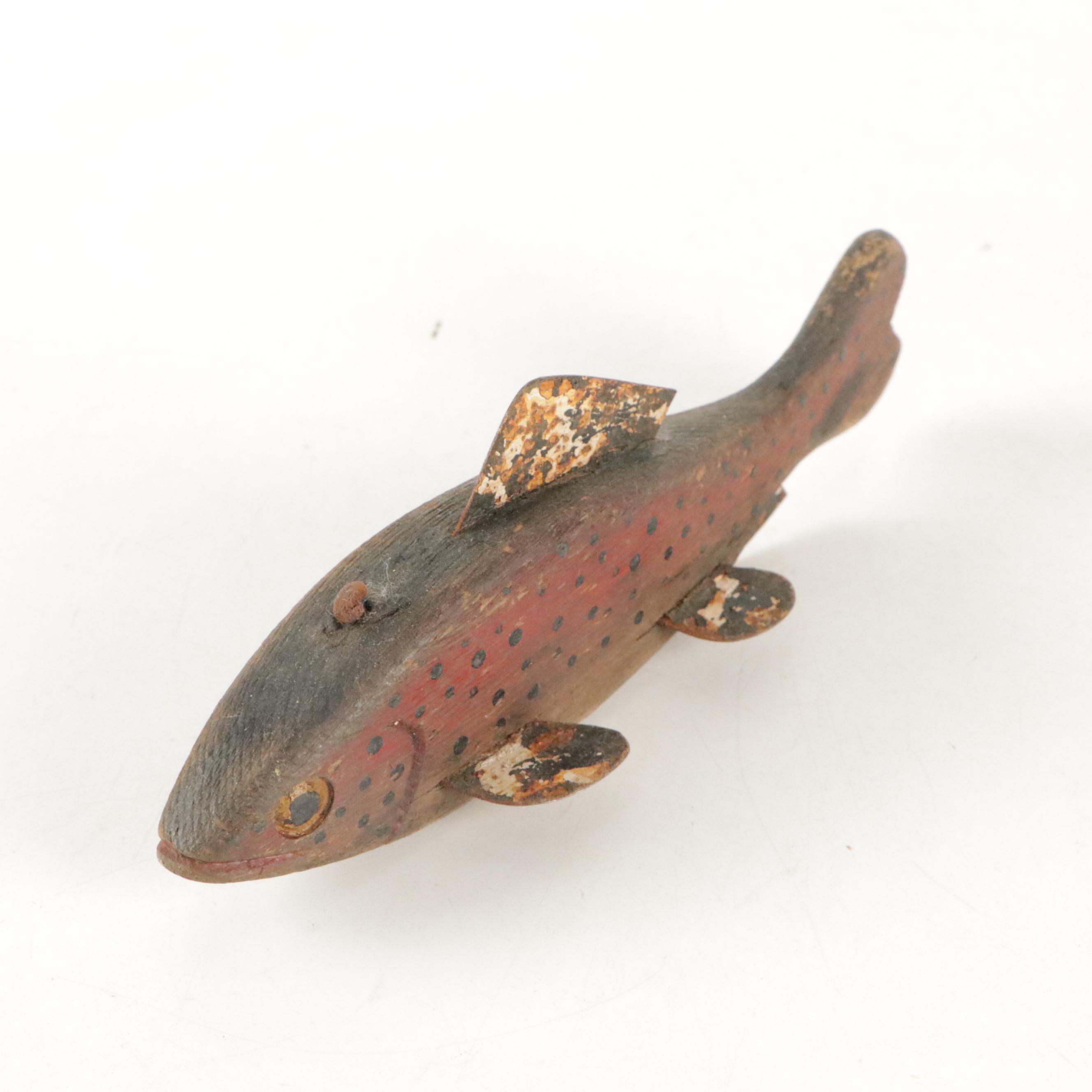 Hand-Crafted Wood Fishing Lures, Early to Mid-20th Century