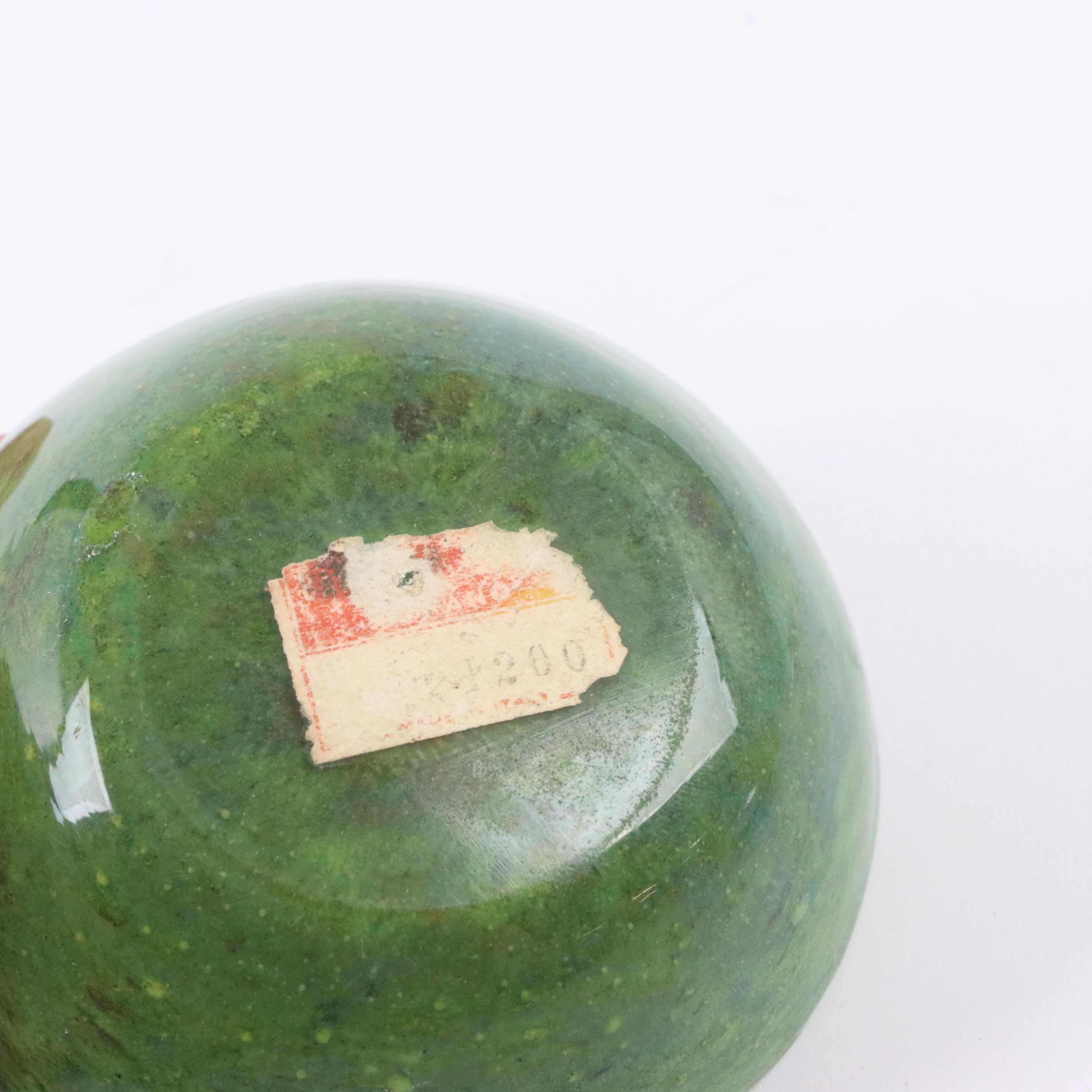 Signed Glass Paperweight, Marble and Seal Paperweights, Cube and Bowl