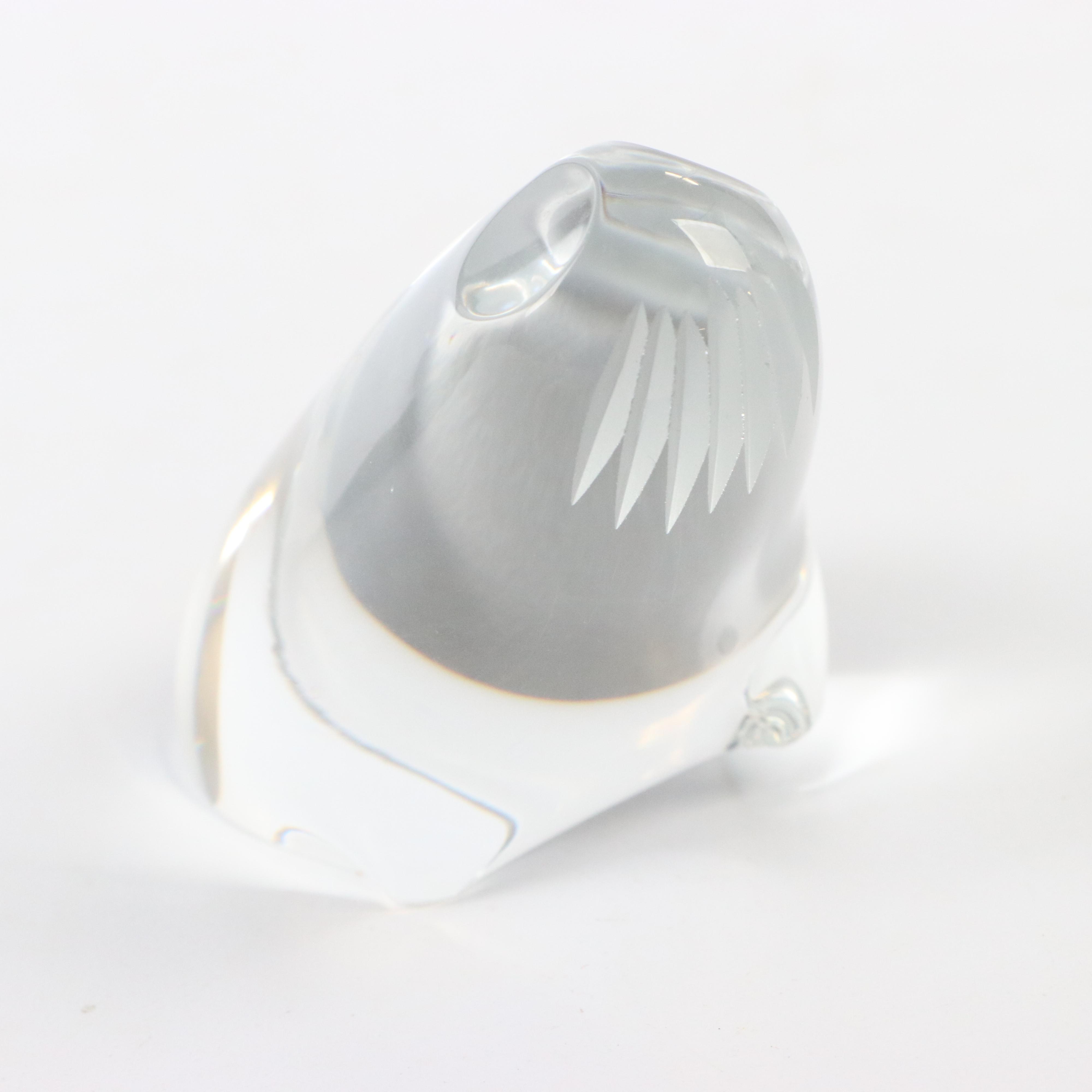 Signed Glass Paperweight, Marble and Seal Paperweights, Cube and Bowl