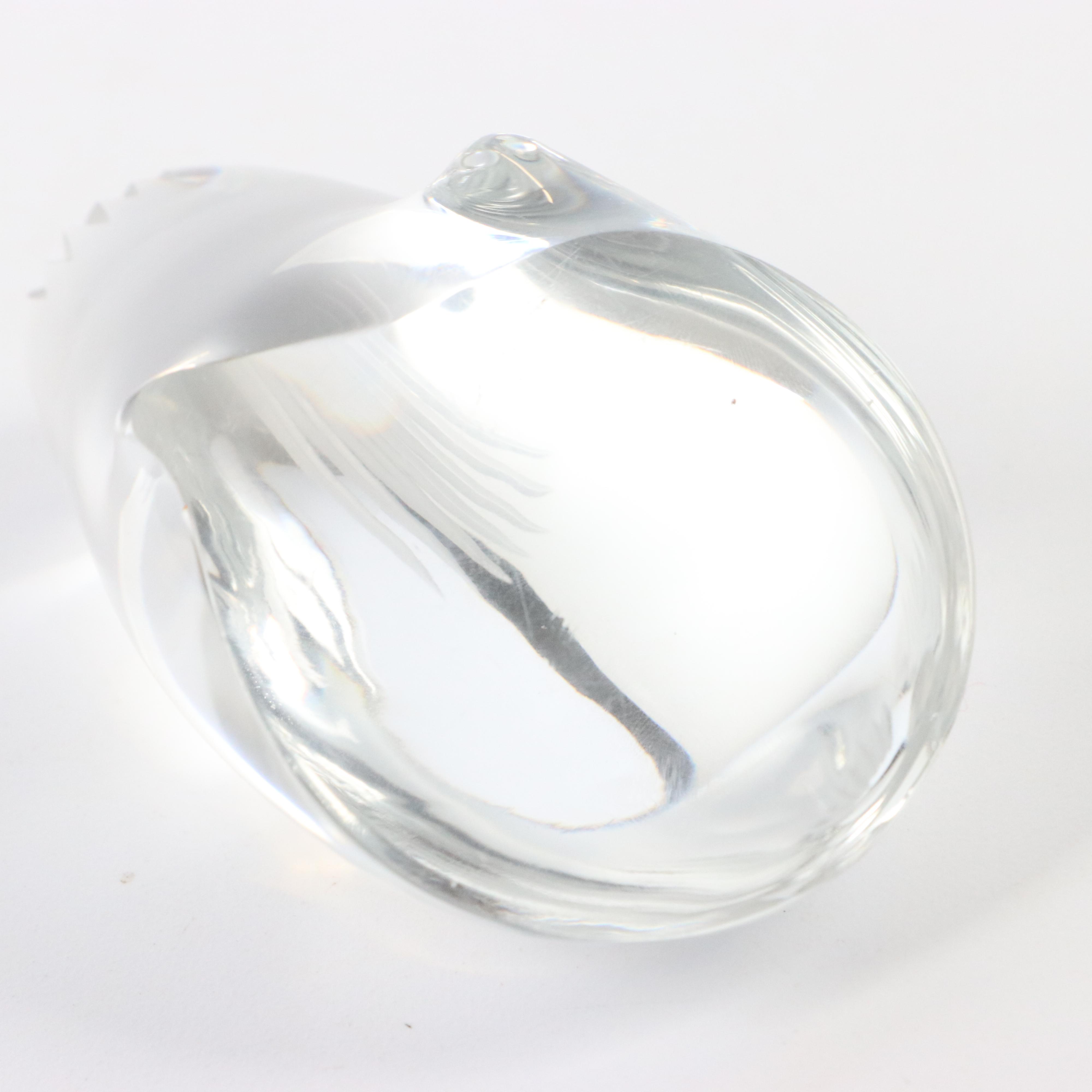 Signed Glass Paperweight, Marble and Seal Paperweights, Cube and Bowl