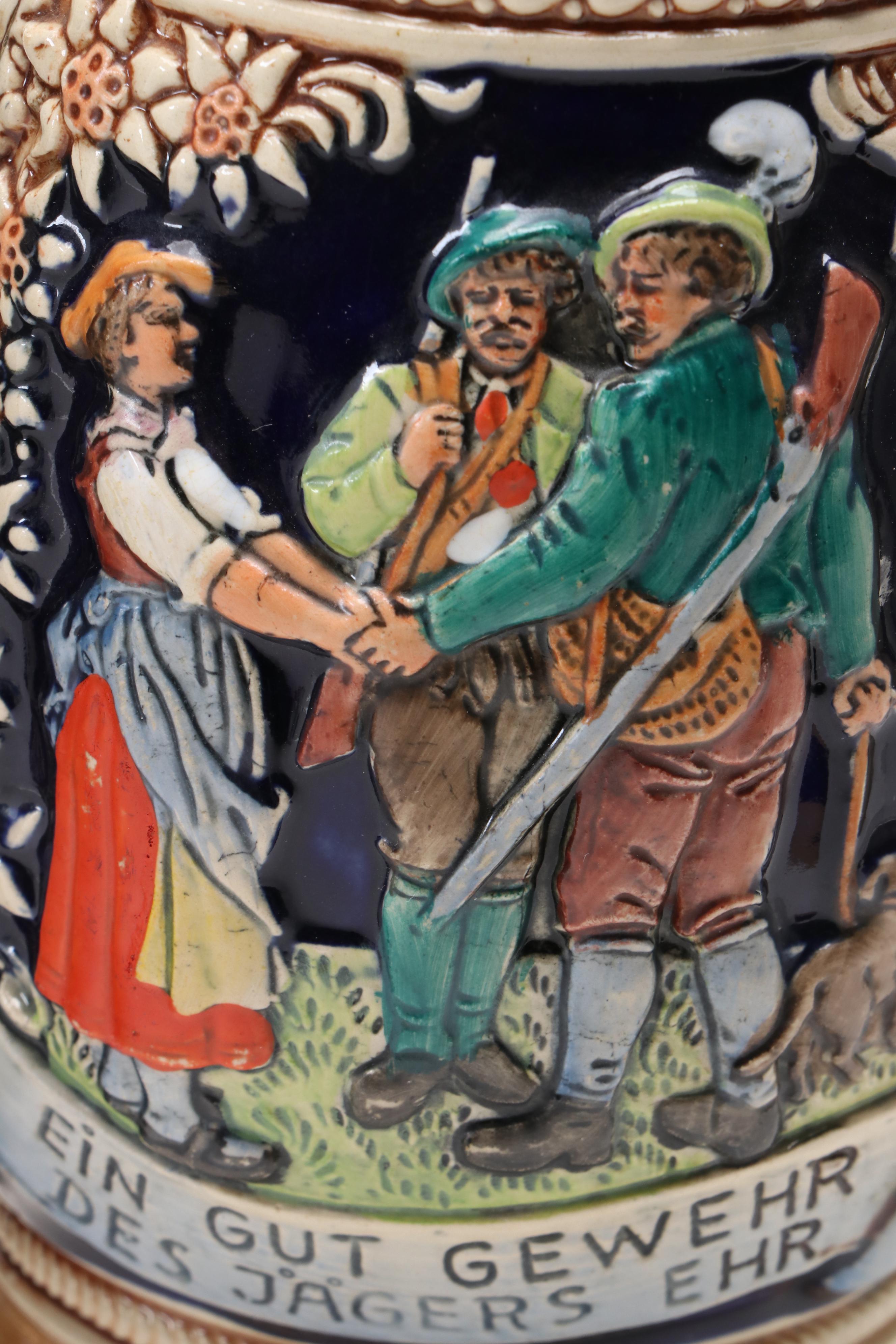 Stoneware and Pewter German Beer Steins