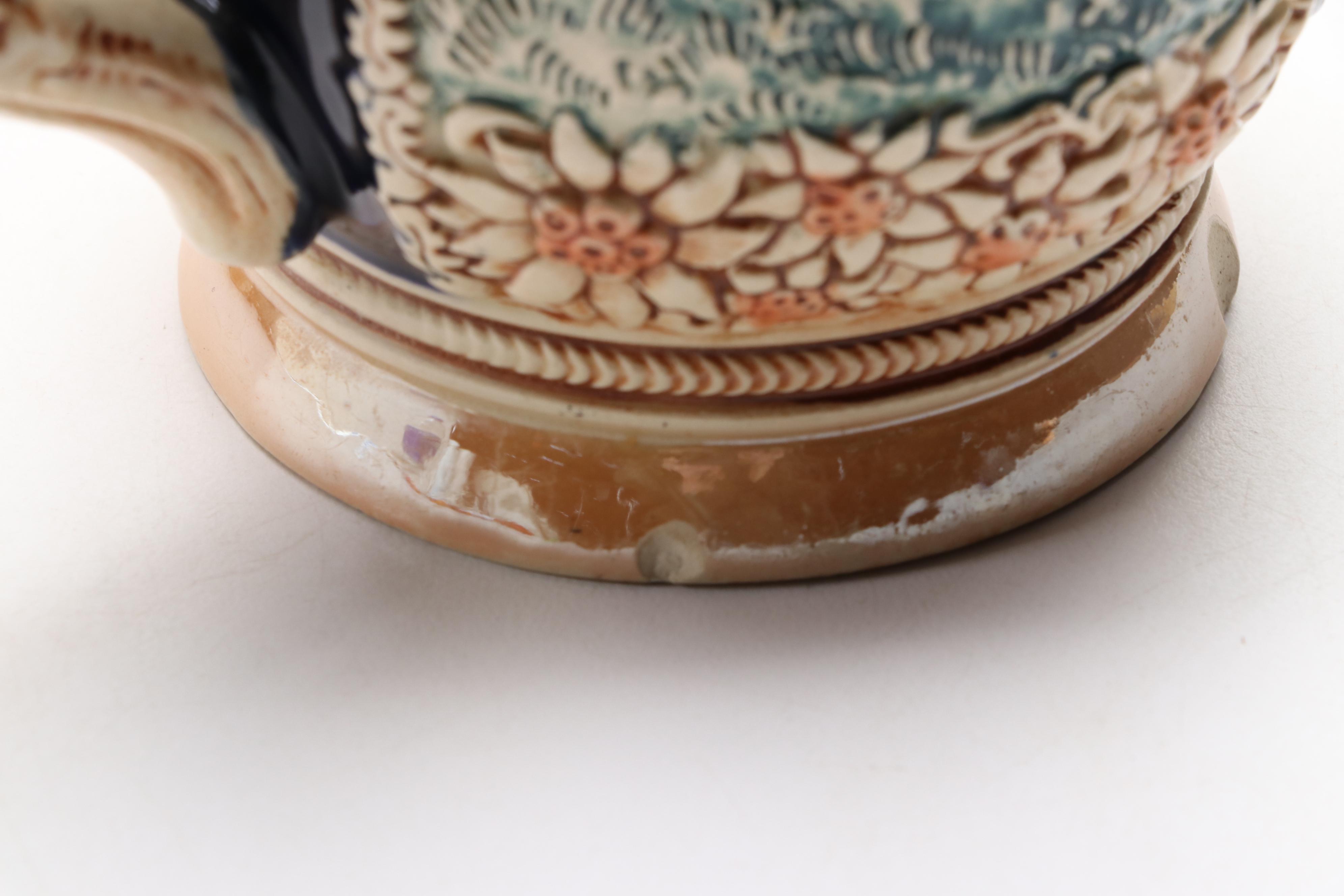 Stoneware and Pewter German Beer Steins