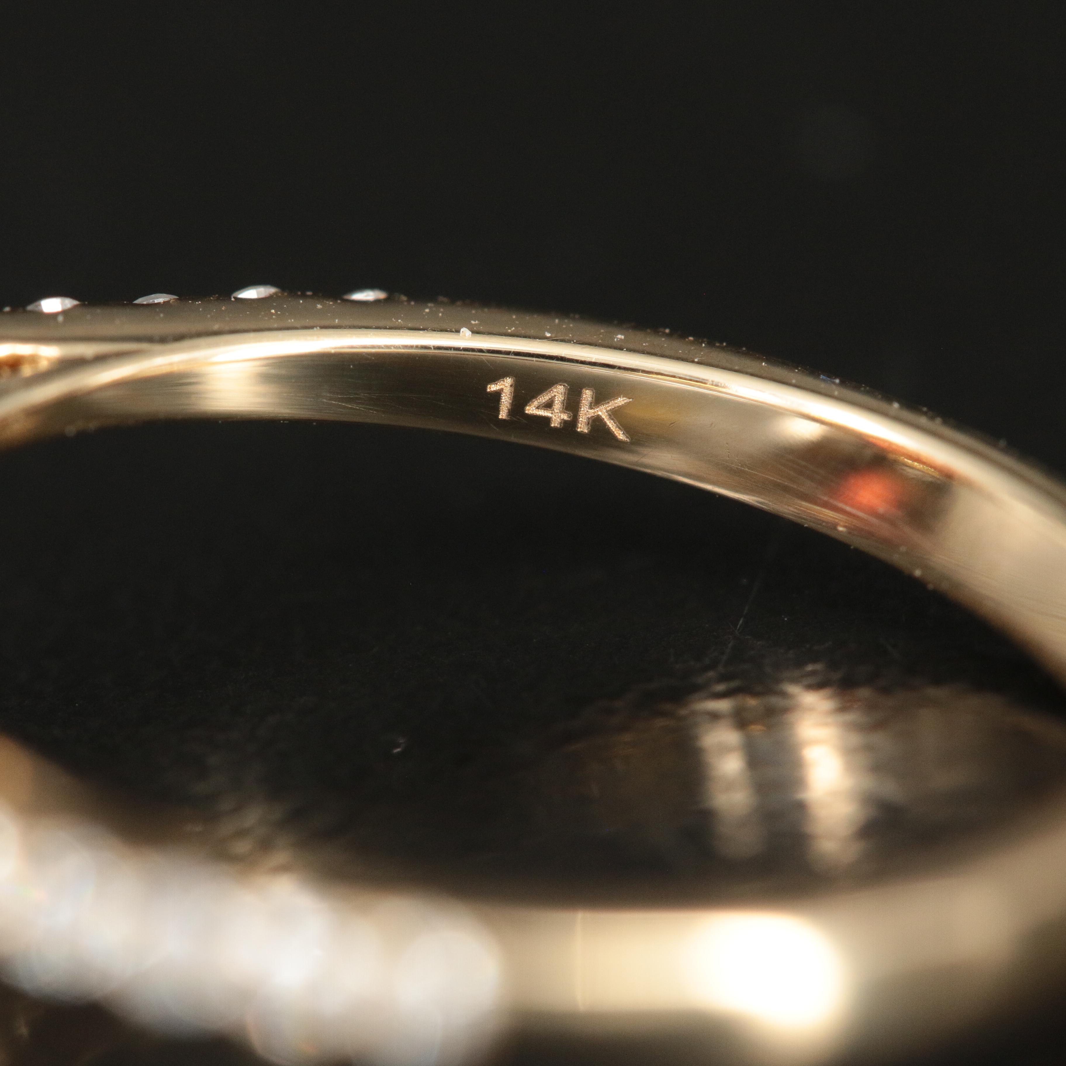 Effy 14K Garnet and 0.35 CTW Diamond Halo Ring