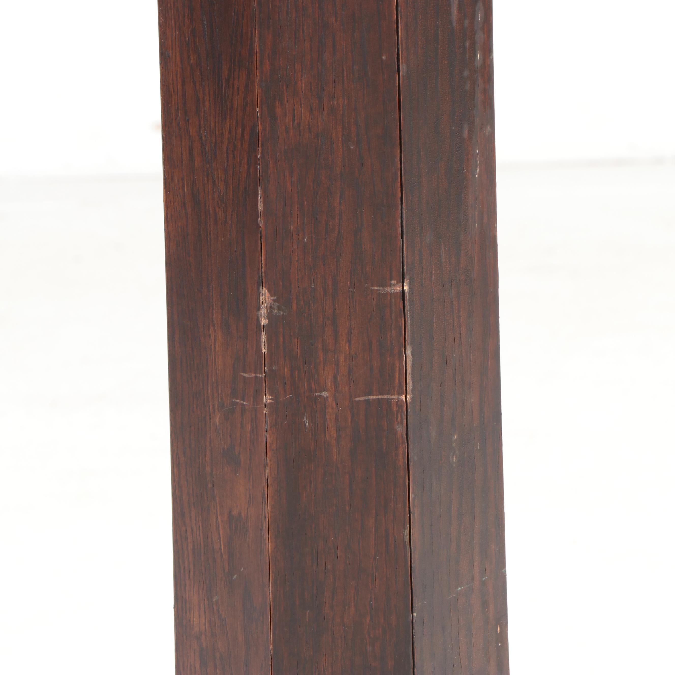 Octagonal Mahogany Stain Oak Wood Pillar