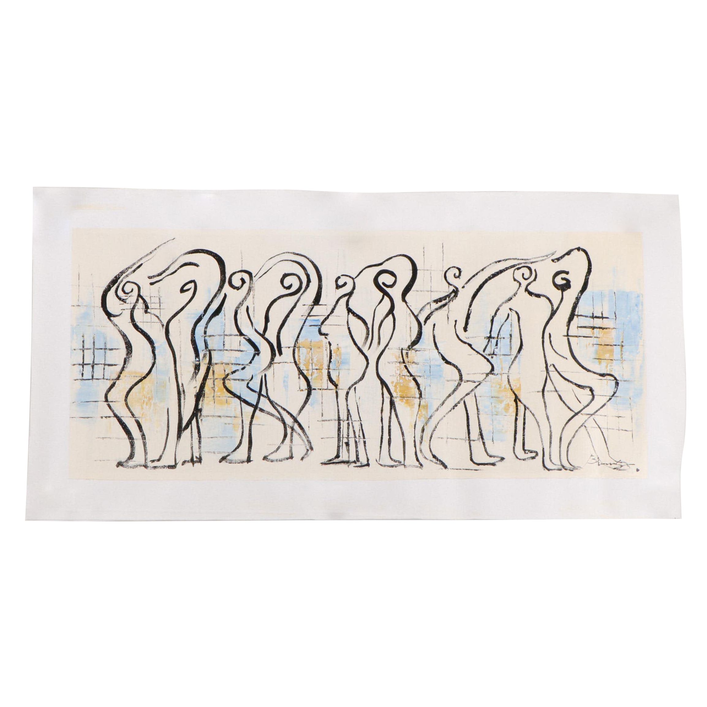 Bing Abstract FIgurative Oil Painting, 21st Century