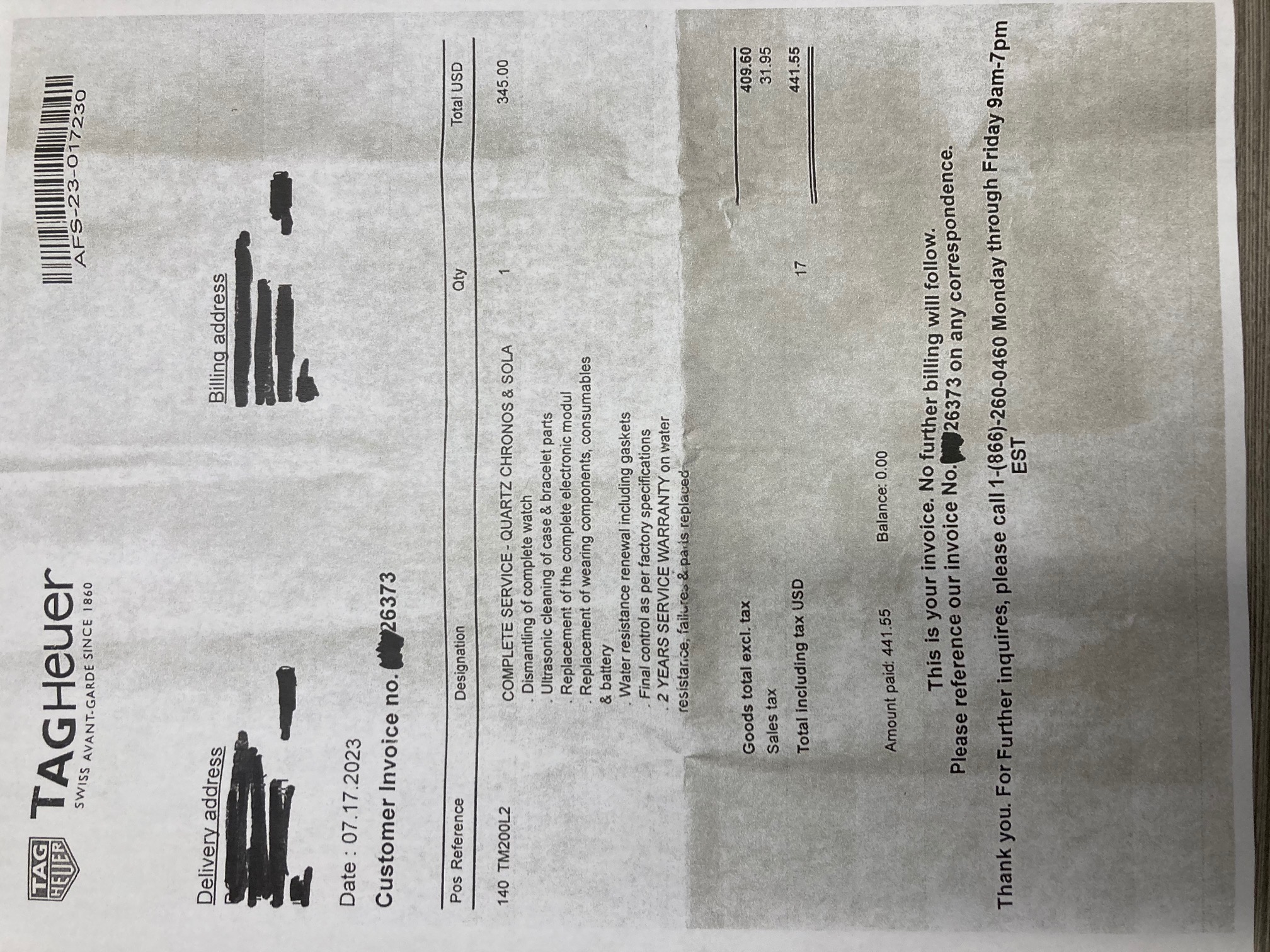 TAG Heuer Aquaracer 43 Chronograph Quartz Stainless Steel Watch