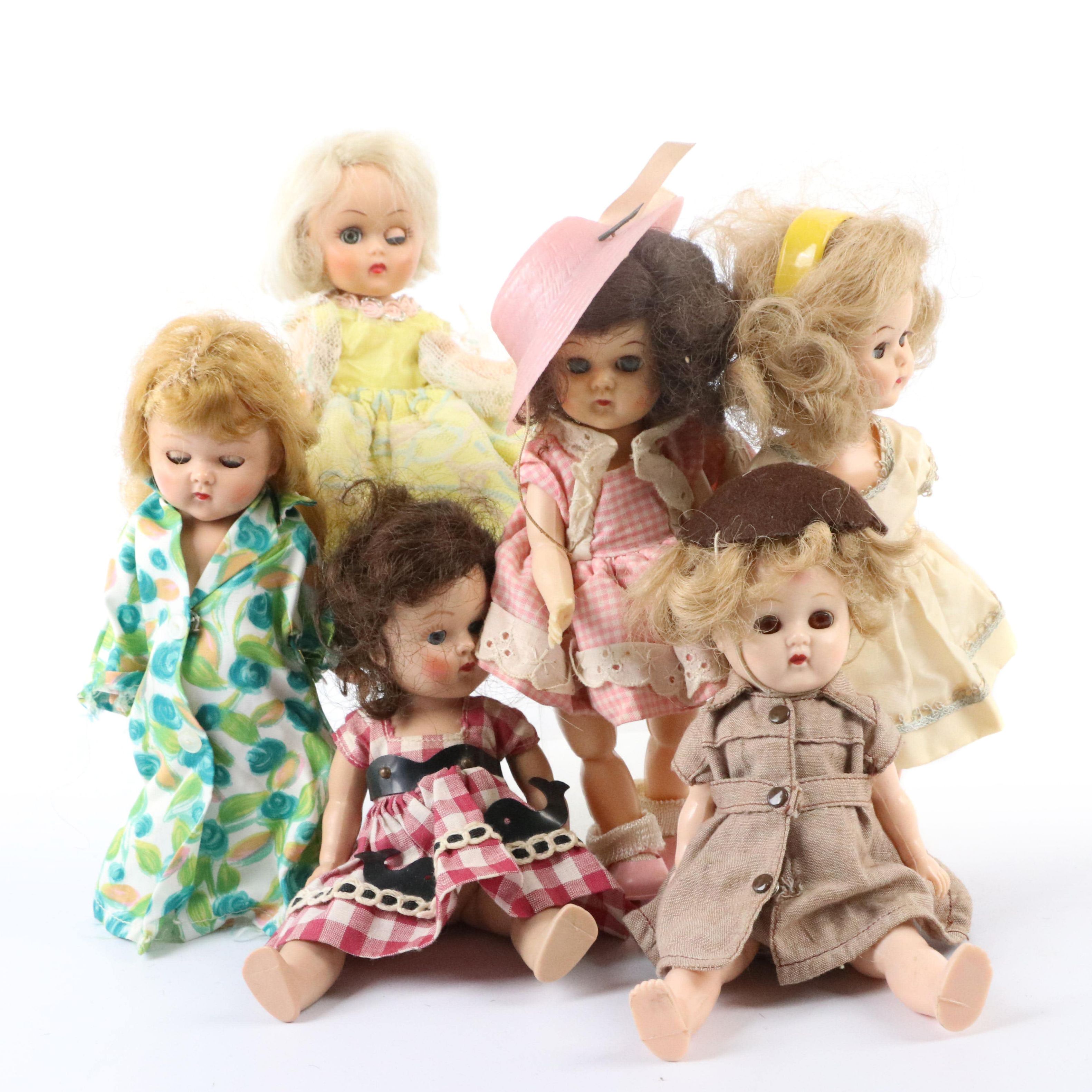 Vogue and Cosmopolitan Dolls Including an Articulated "Ginger" Doll, 1950s