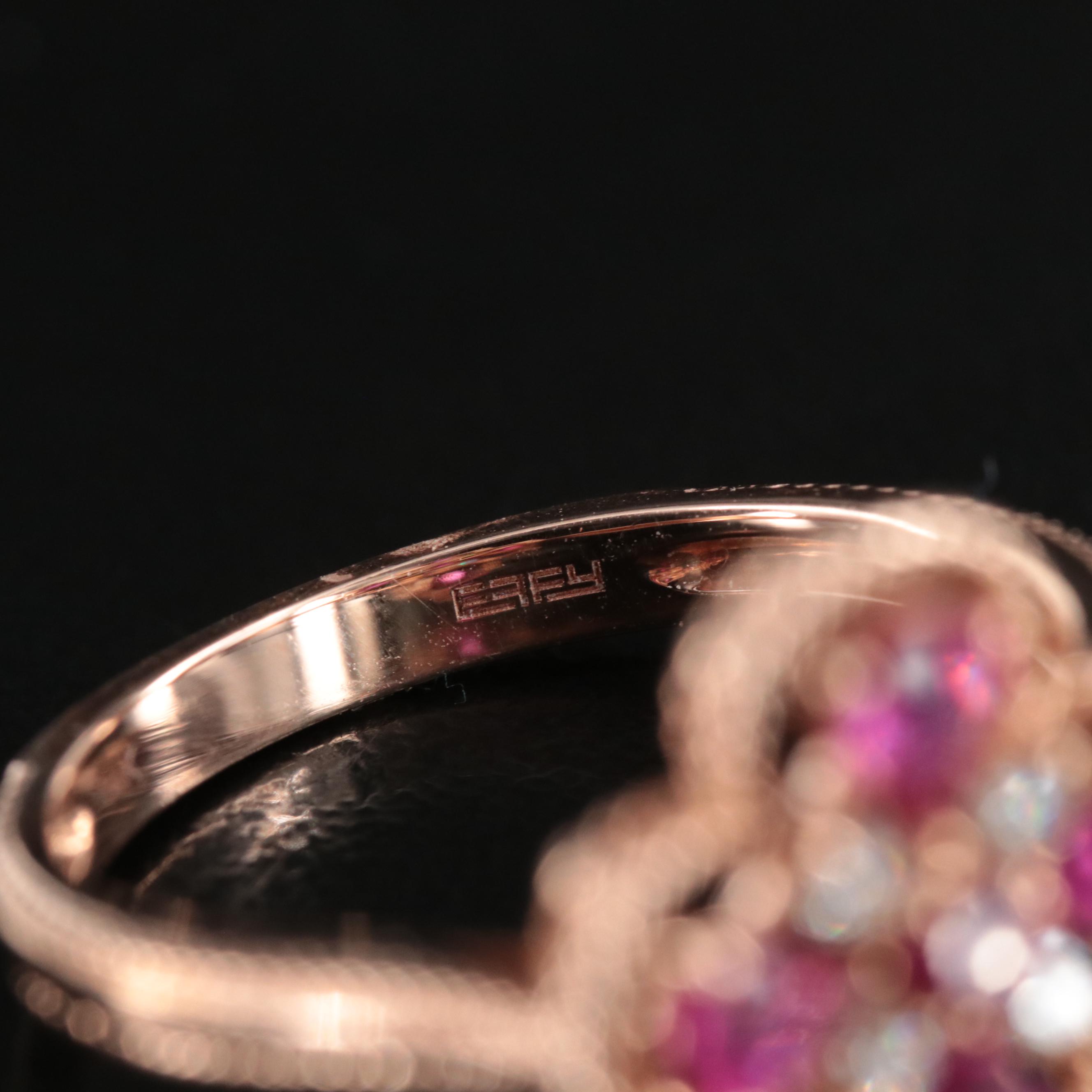 Effy 14K Rose Gold Ruby and Diamond Ring